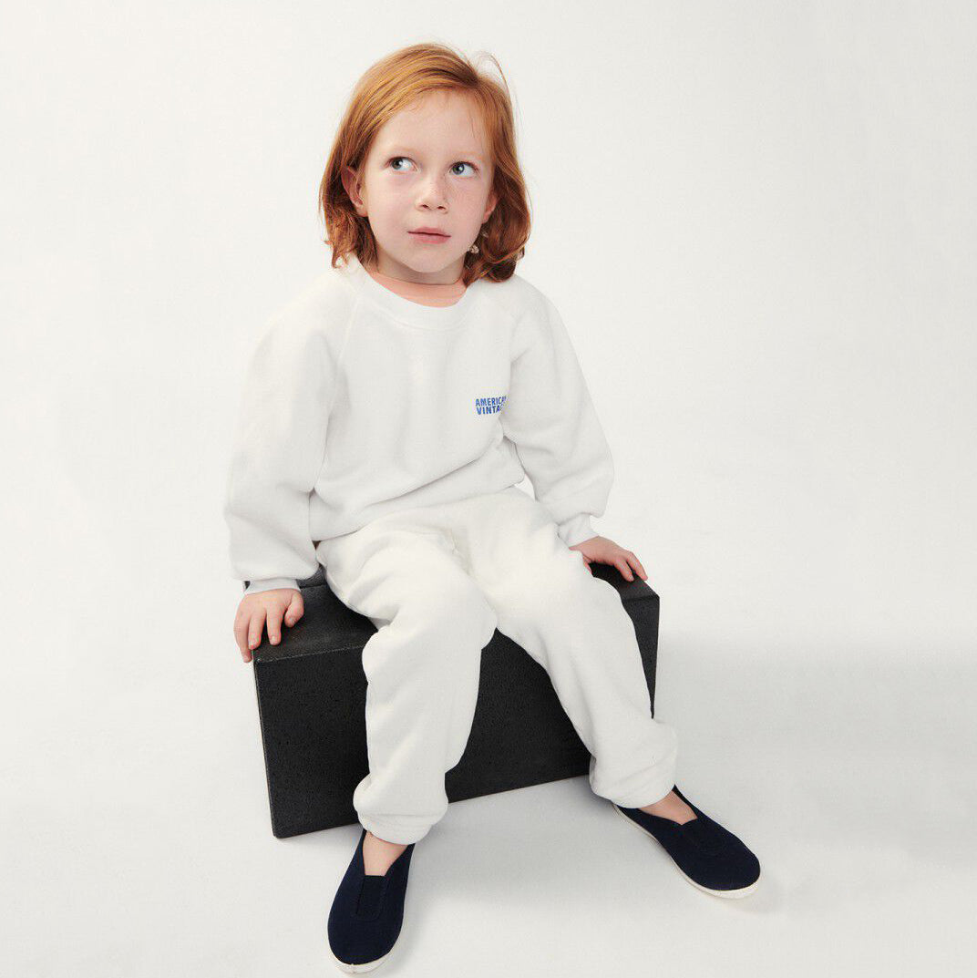 Boys & Girls White Cotton Trousers