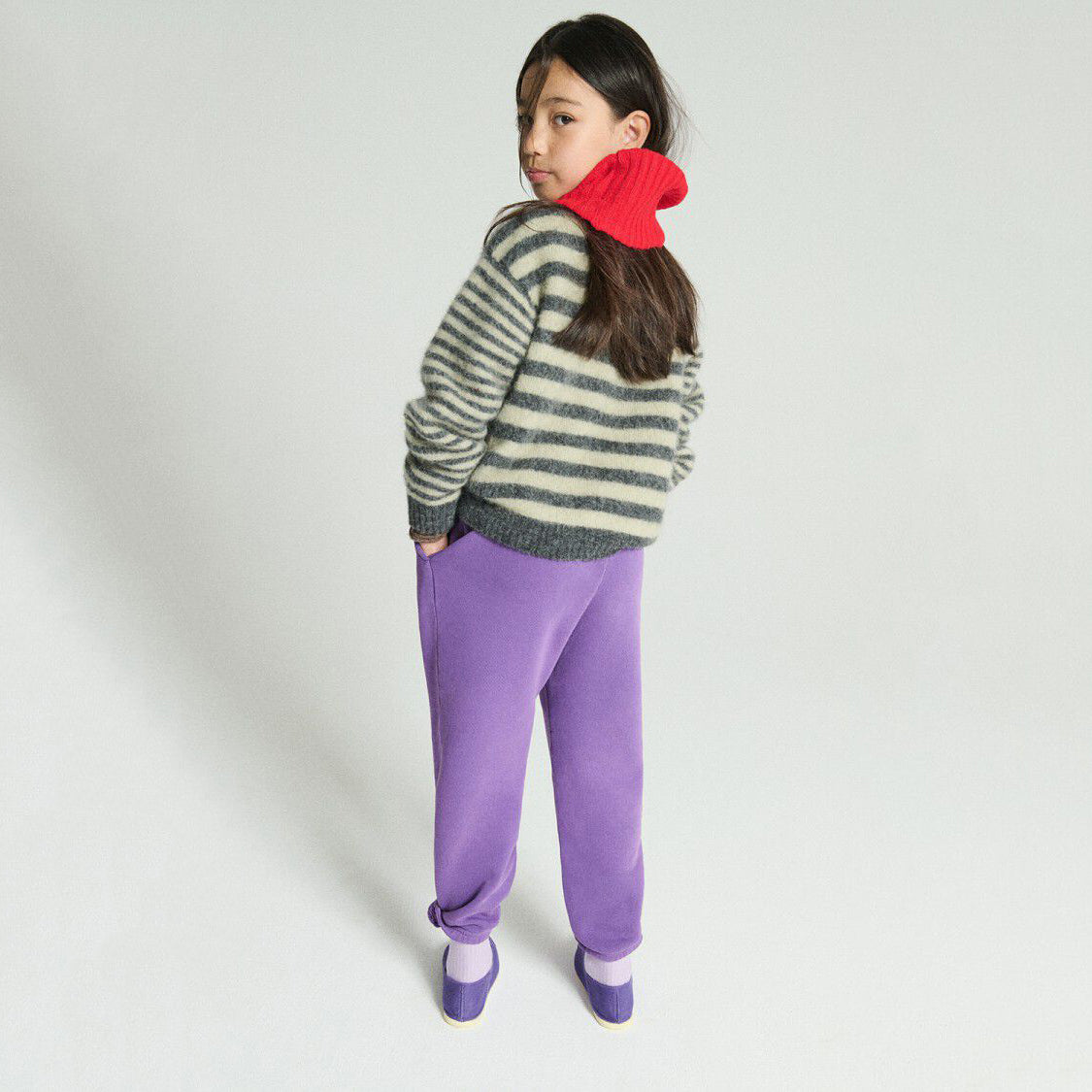 Boys & Girls Purple Cotton Trousers