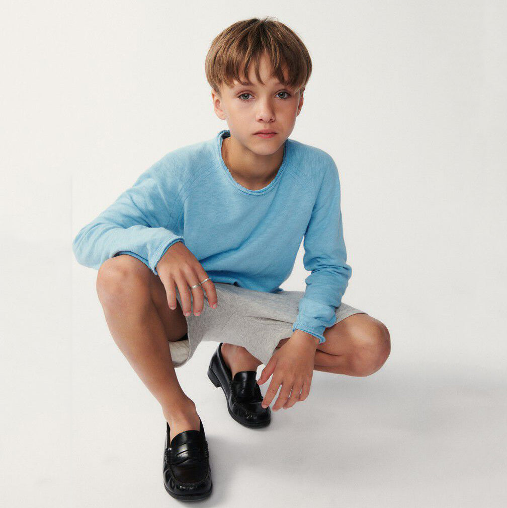 Boys & Girls Blue Cotton T-Shirt