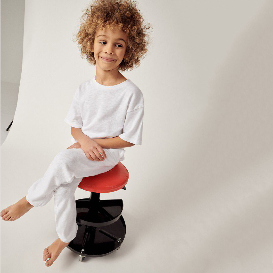 Boys & Girls White Cotton T-Shirt