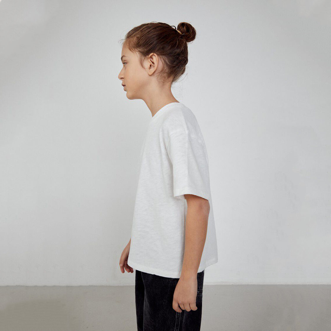 Boys & Girls White Cotton T-Shirt