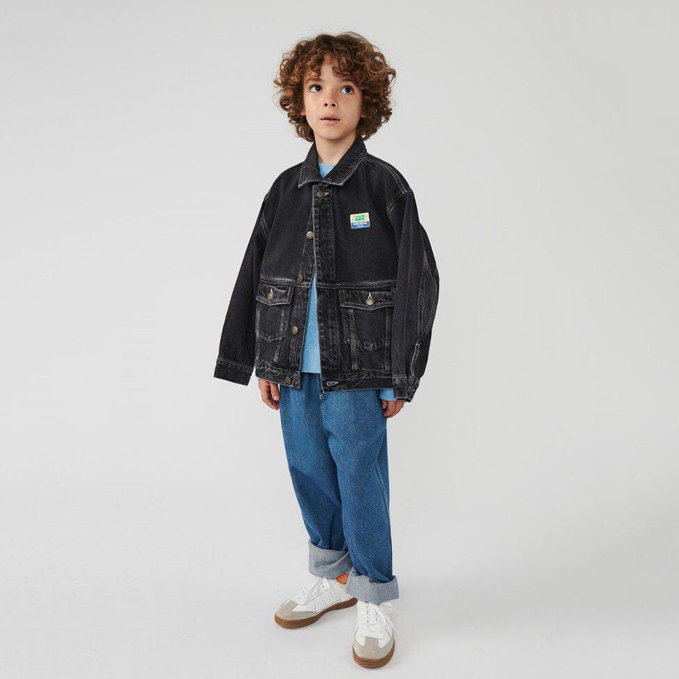 Boys & Girls Black Denim Jacket