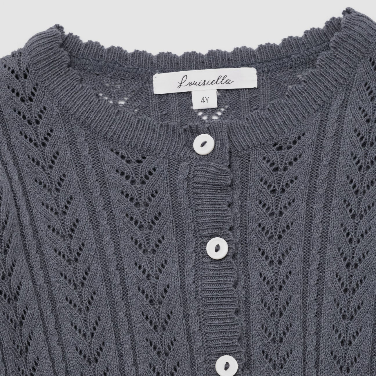 Girls Deep Blue Knit Cardigan