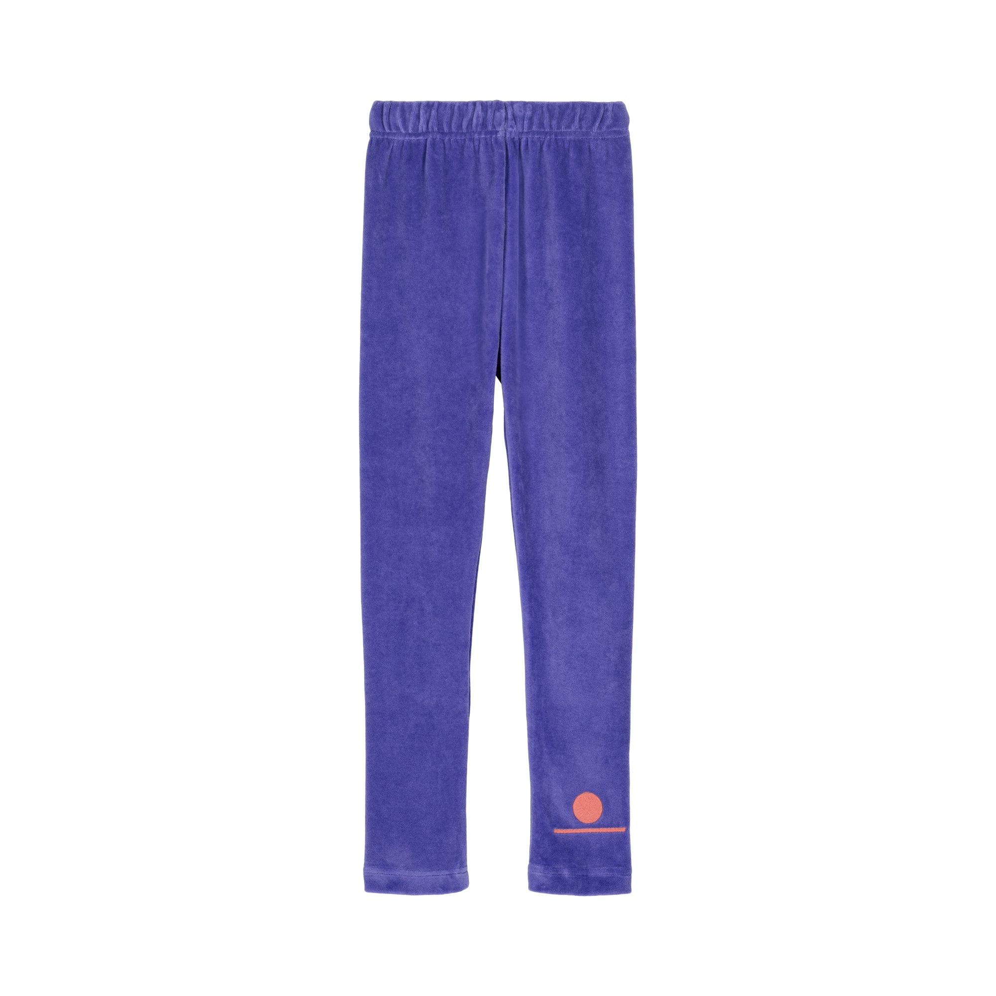 Girls Blue Velvet Leggings