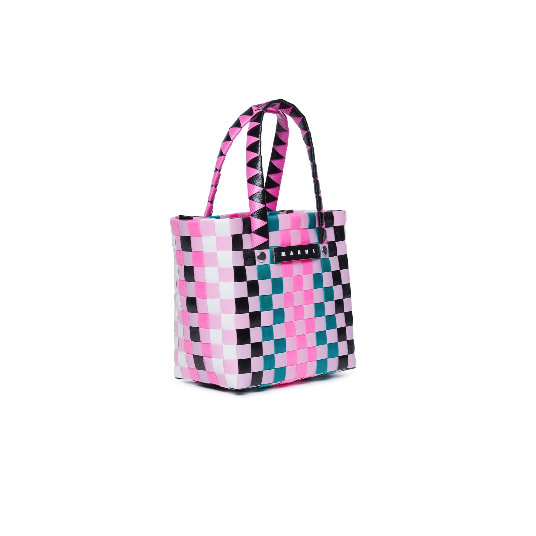 Girls Multicolor Woven Handbag(高x宽x深:14x14x9cm)