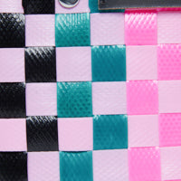 Girls Multicolor Woven Handbag(高x宽x深:14x14x9cm)