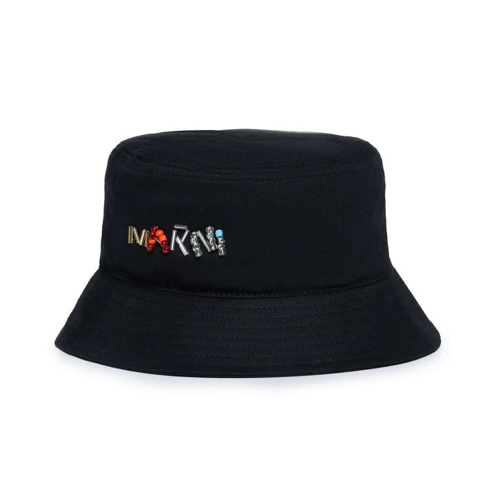 Girls Black Logo Bucket Hat