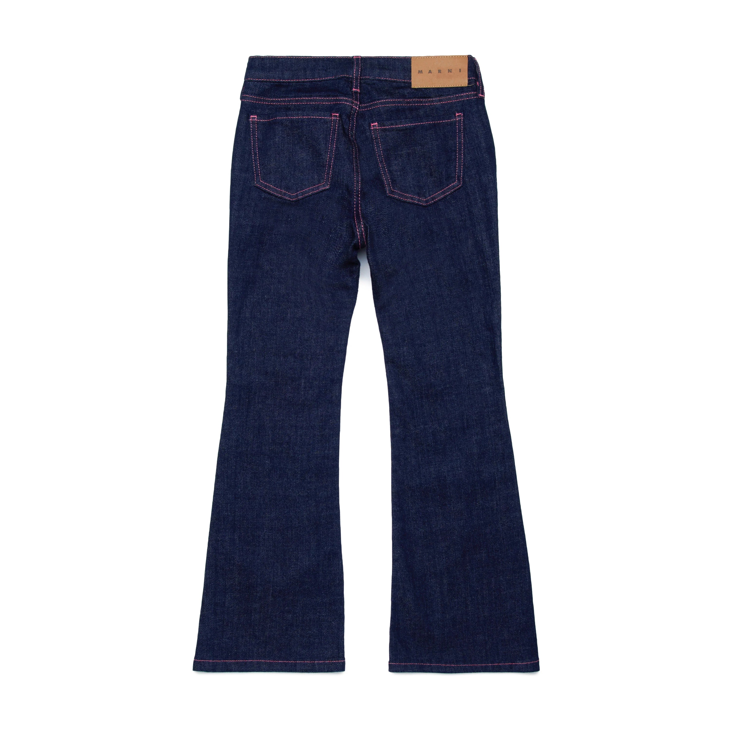 Girls Dark Blue Denim Trousers