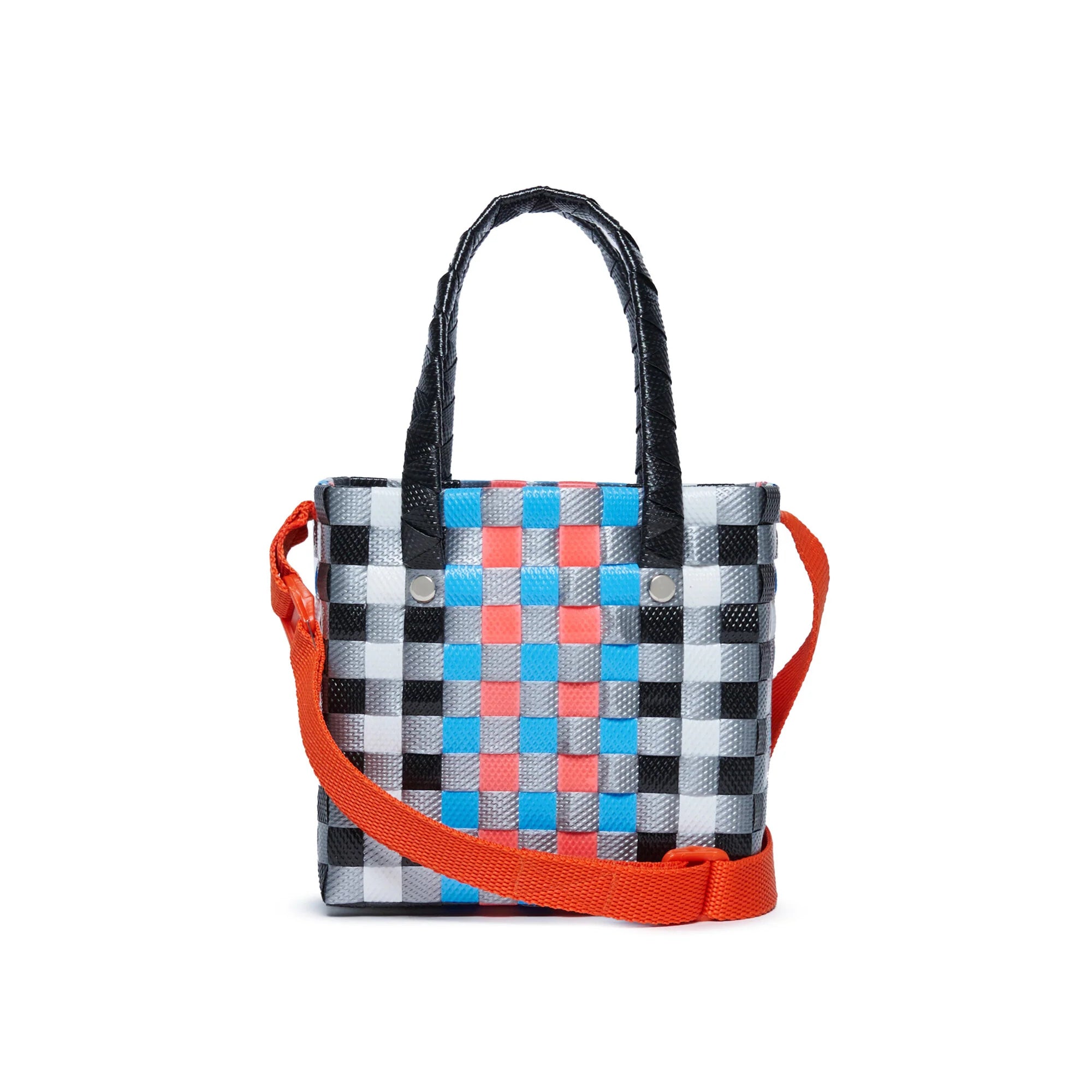 Girls Grey Woven Handbag