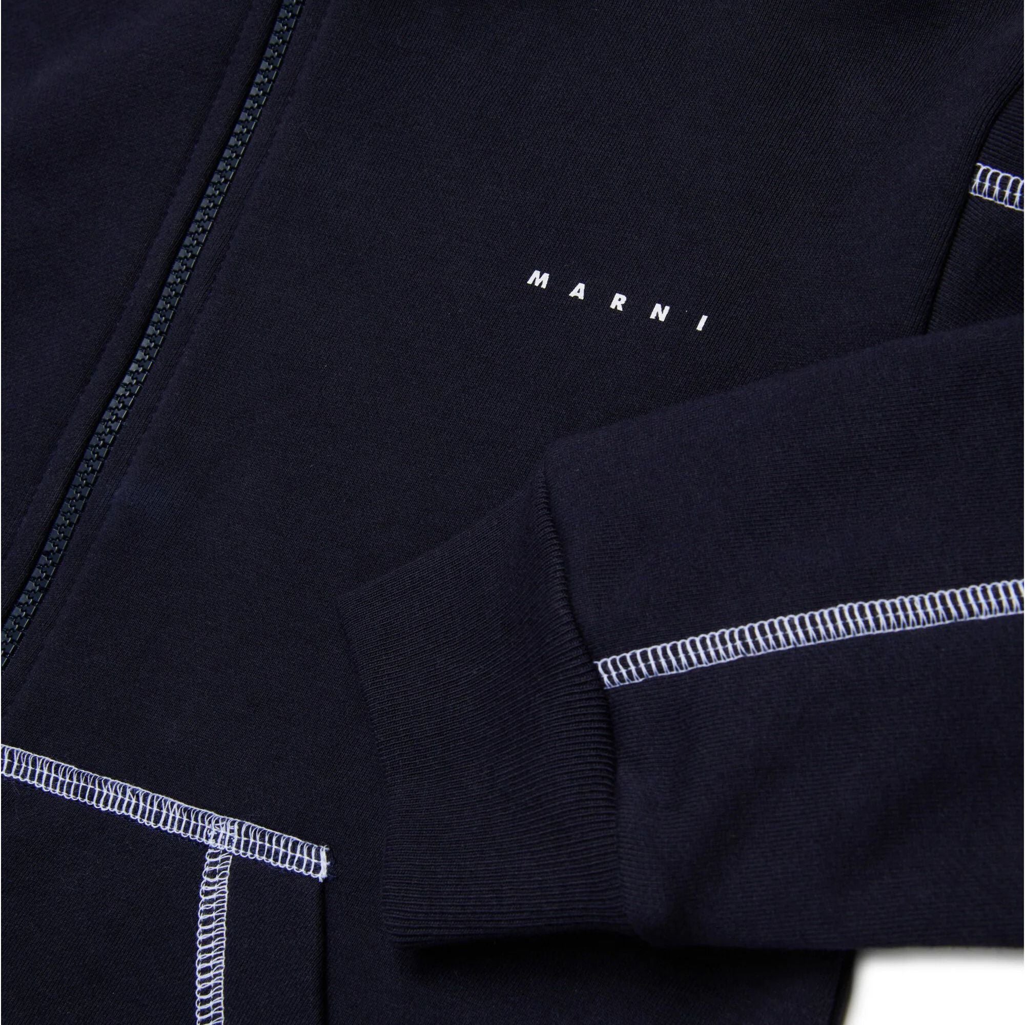 Boys & Girls Navy Cotton Zip-Up Top