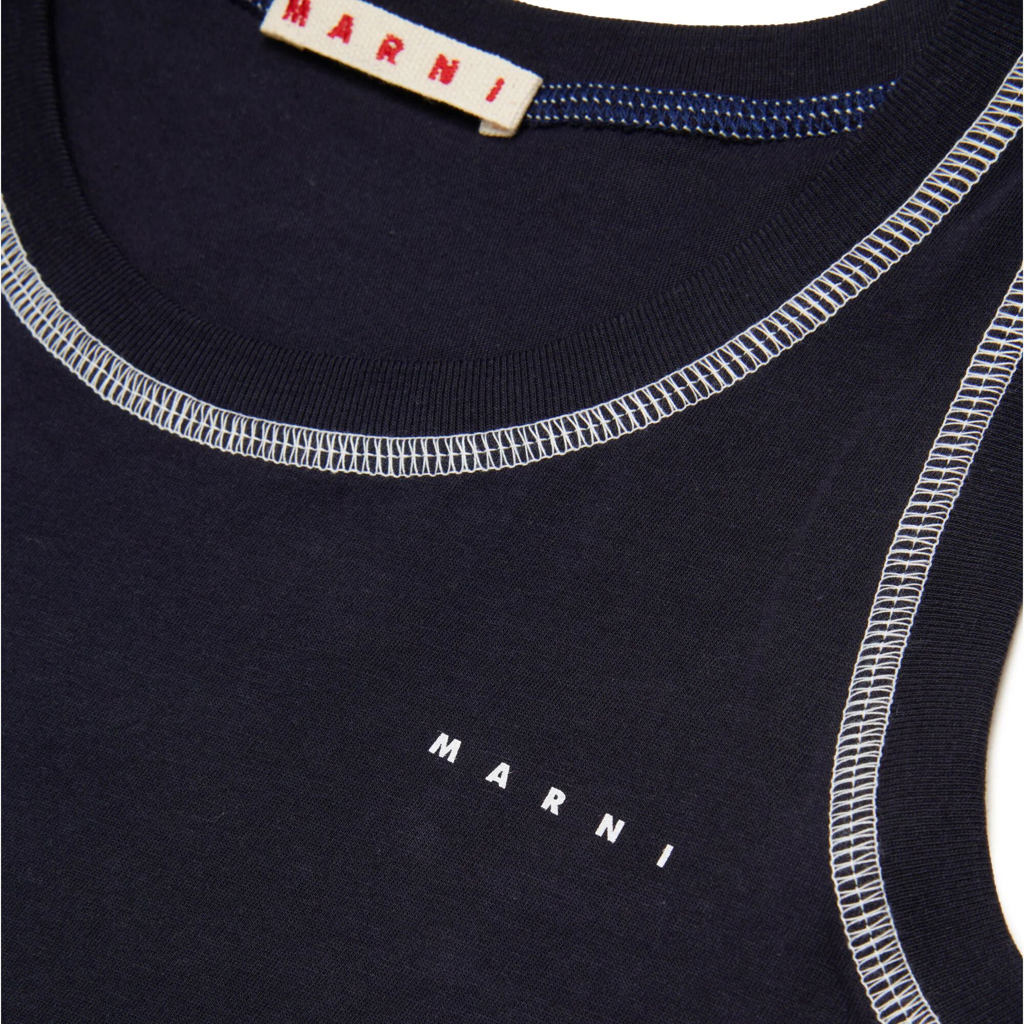 Boys Navy Cotton Vest