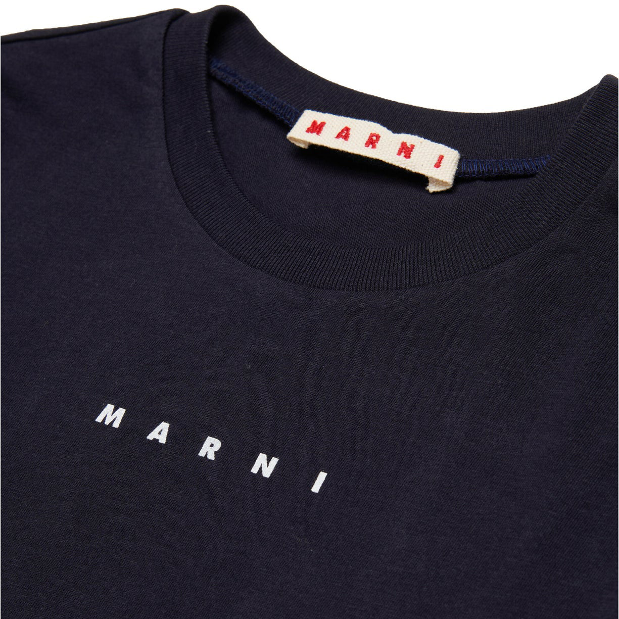 Boys & Girls Navy Logo Cotton T-Shirt
