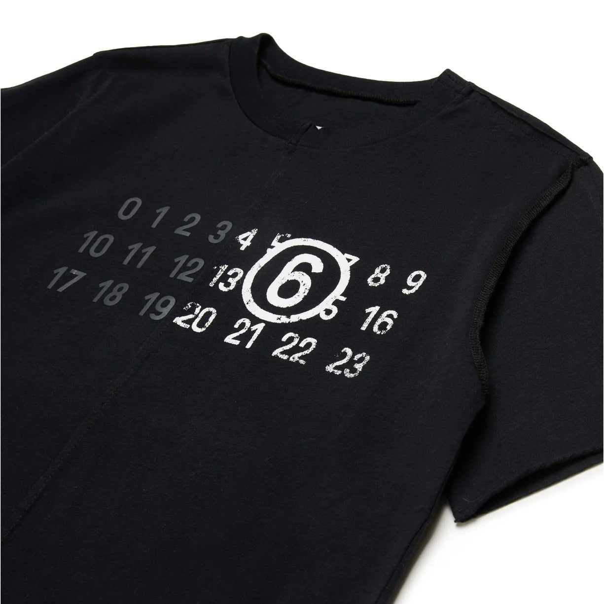 Girls Black Logo Cotton T-Shirt