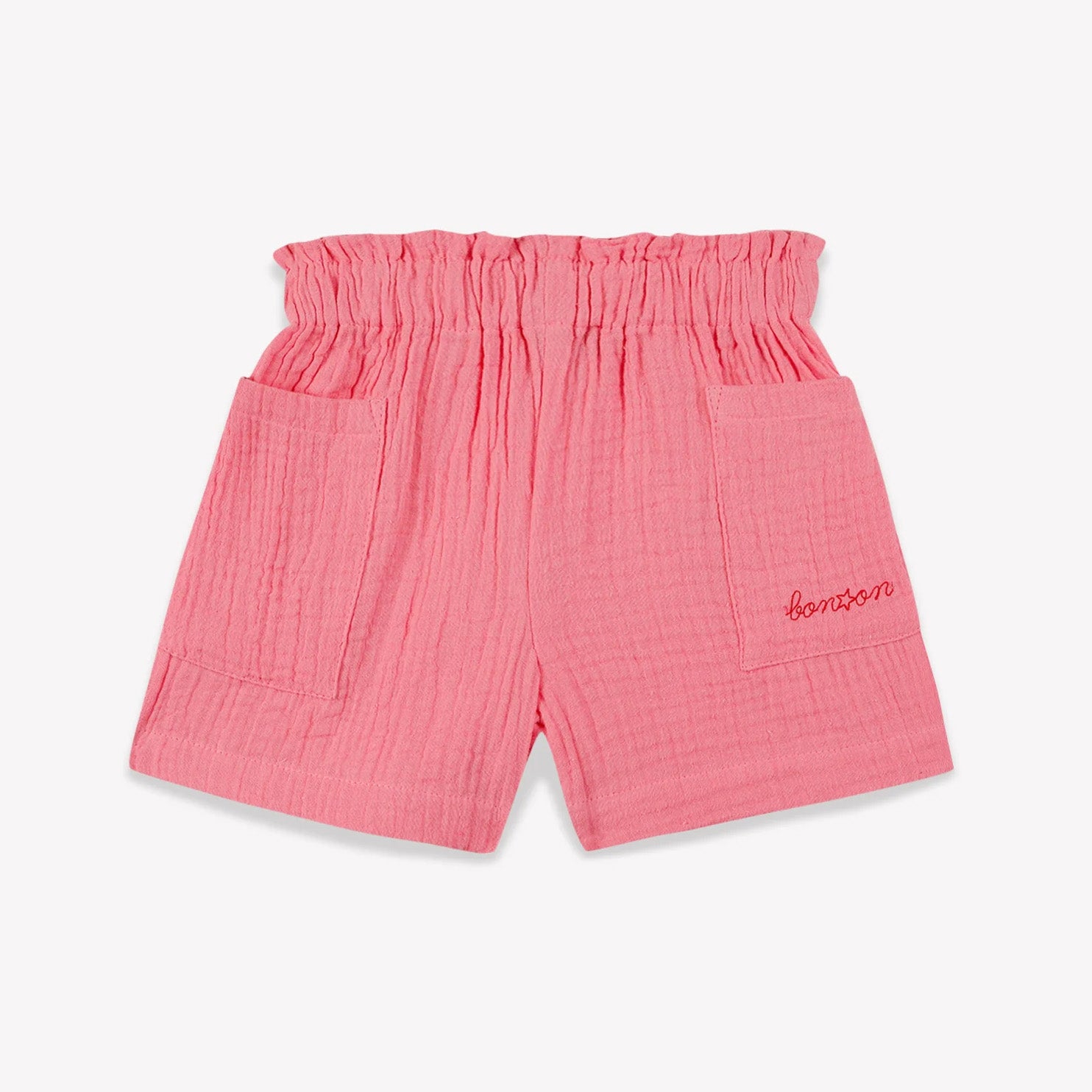 Girls Pink Cotton Shorts