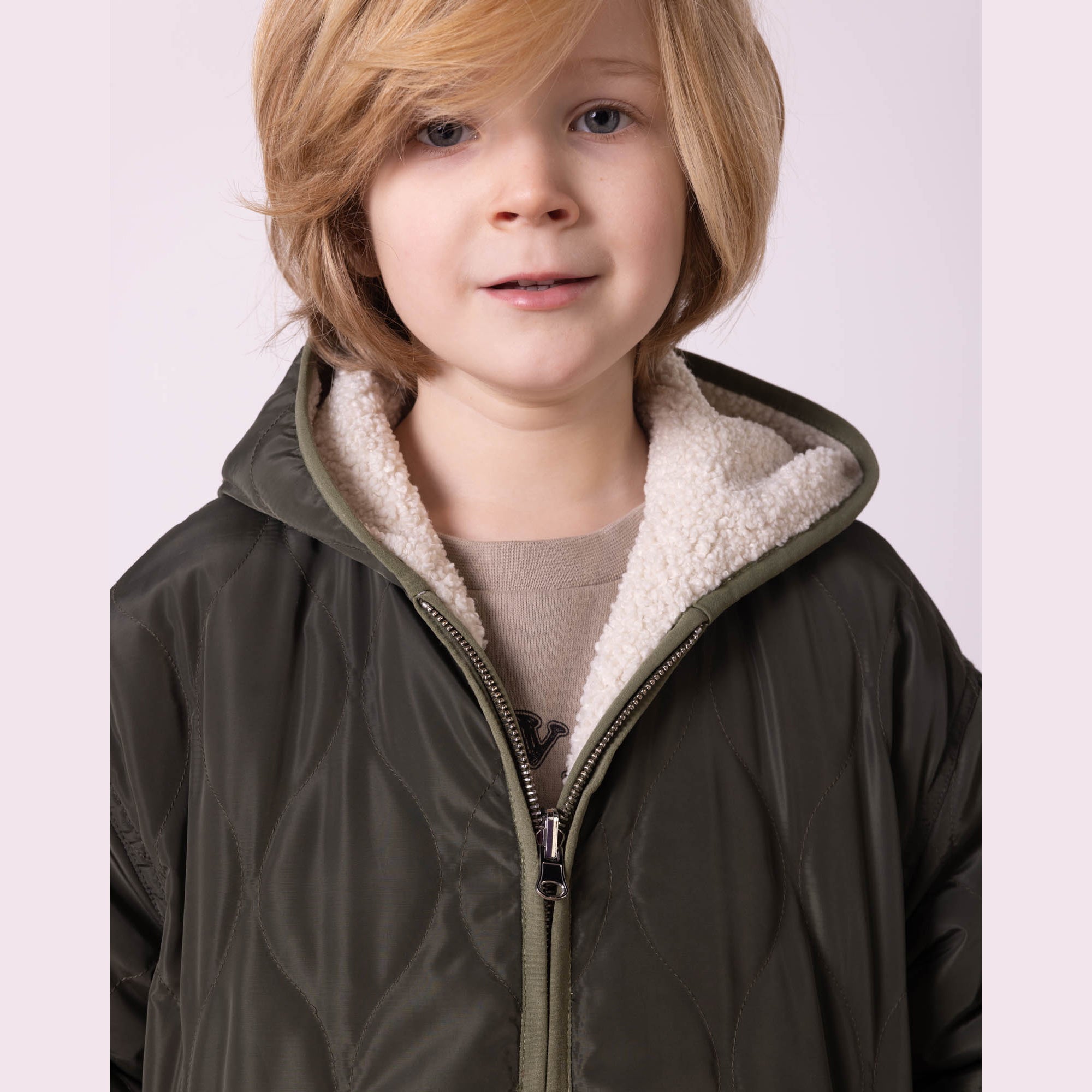 Boys Khaki Reversible Coat