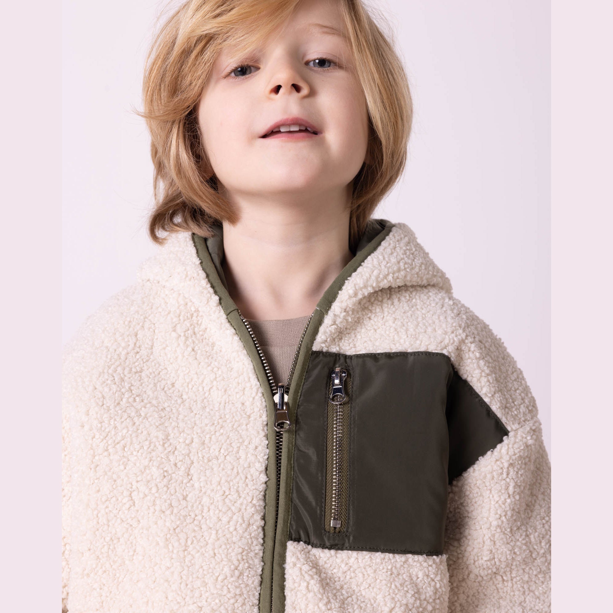 Boys Khaki Reversible Coat