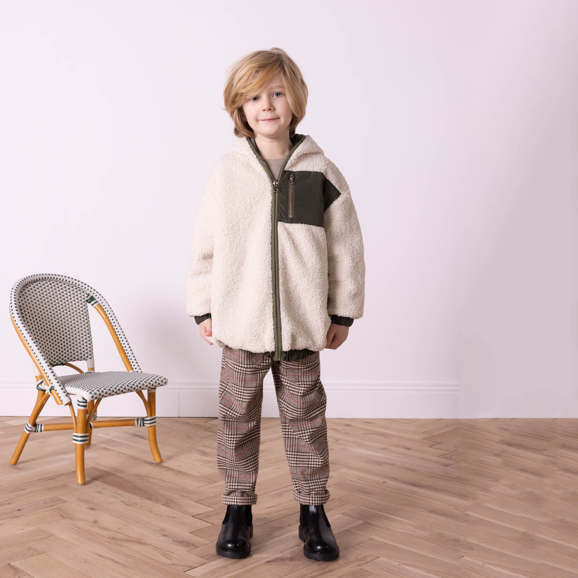 Boys Khaki Reversible Coat