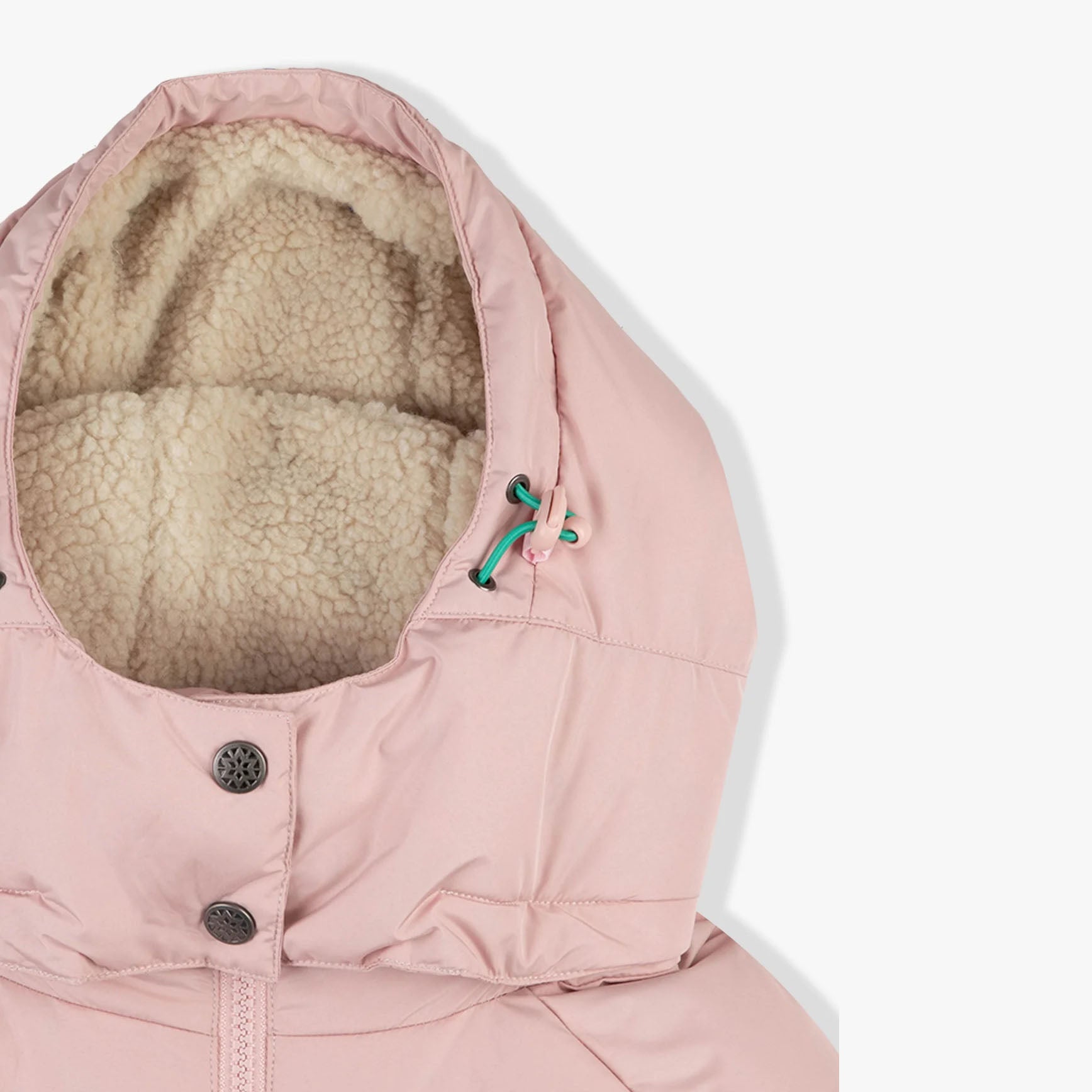 Girls Light Pink Padded Down Coat(Bonton x Pyrenex)