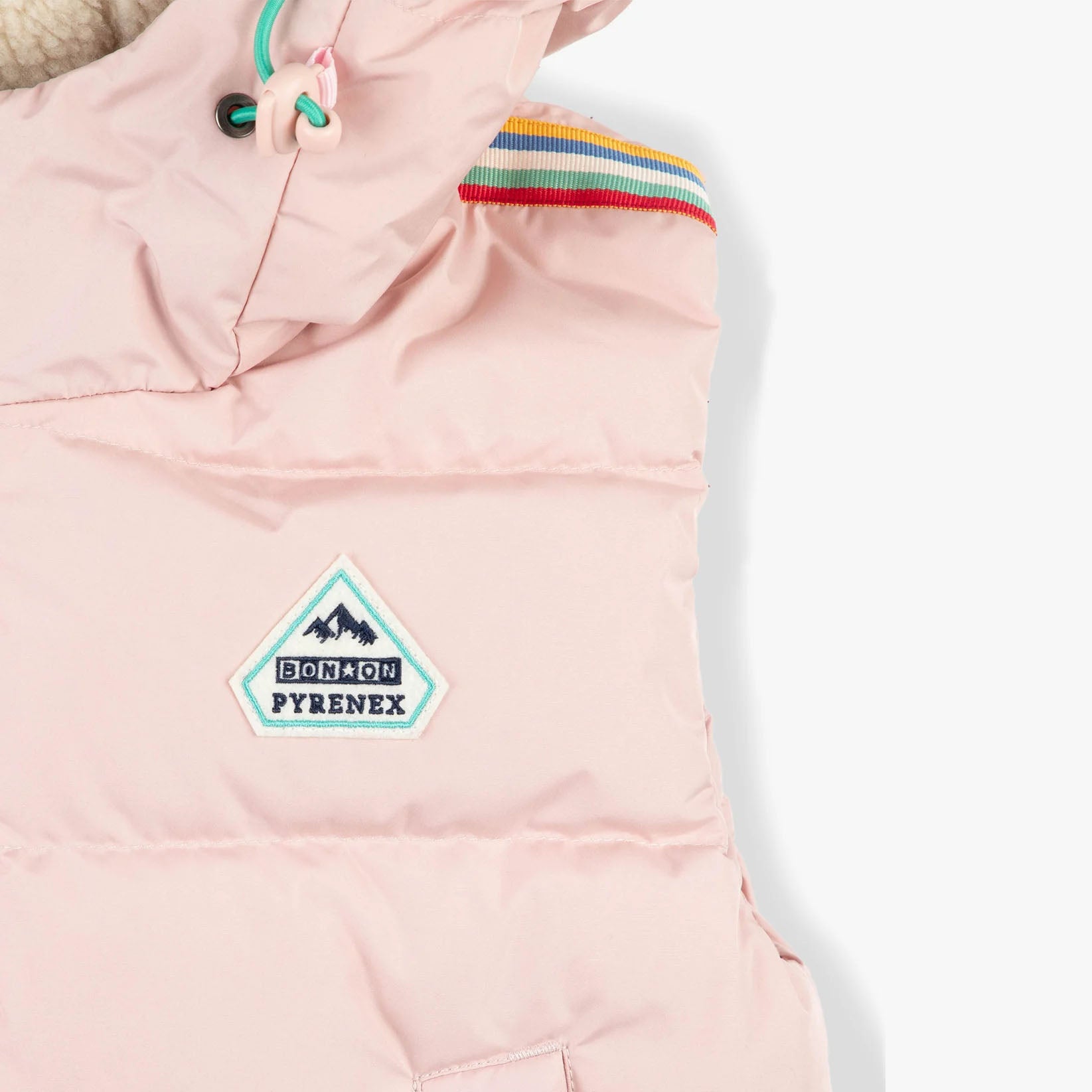 Girls Light Pink Padded Down Gilet(Bonton x Pyrenex)