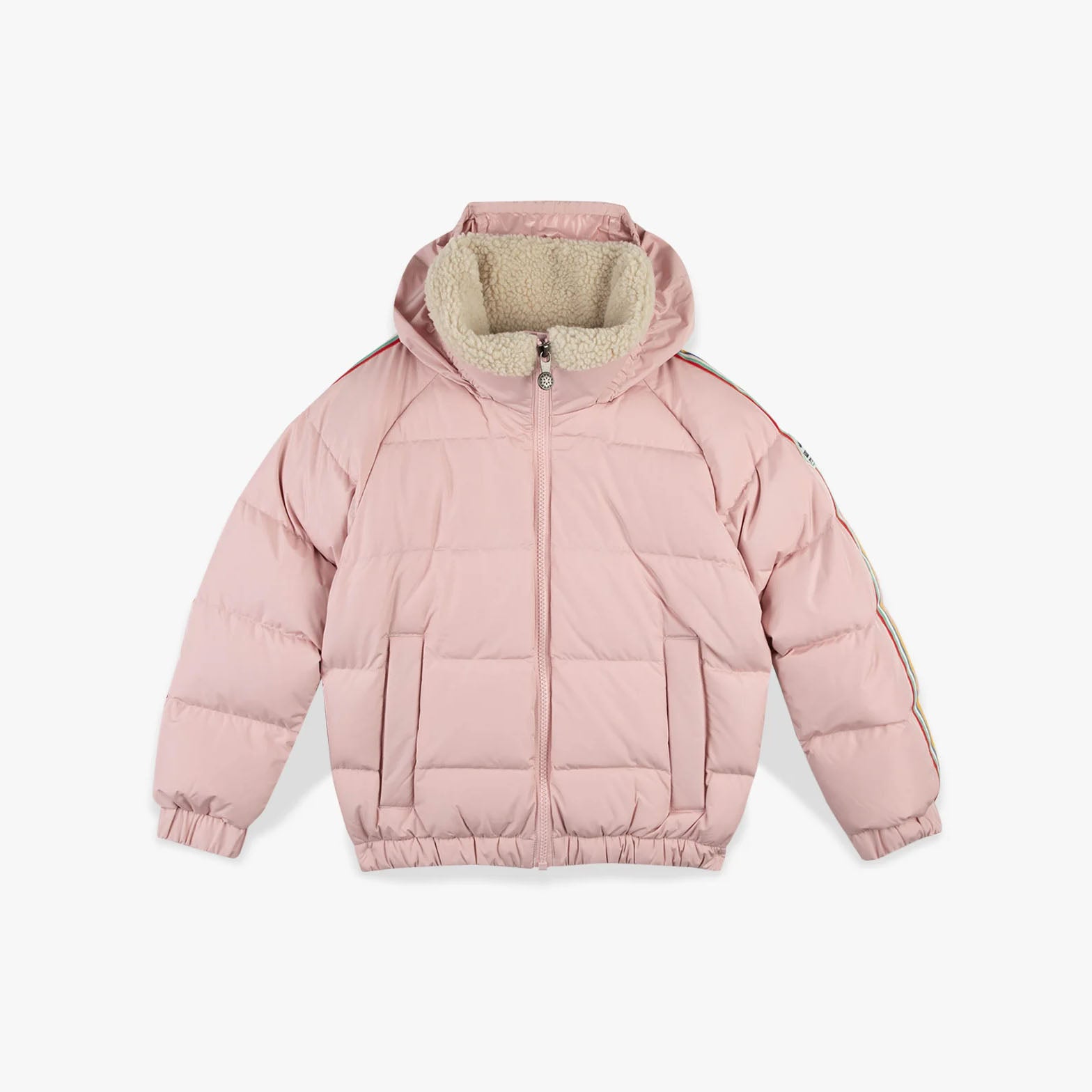 Girls Light Pink Padded Down Jacket(Bonton x Pyrenex)