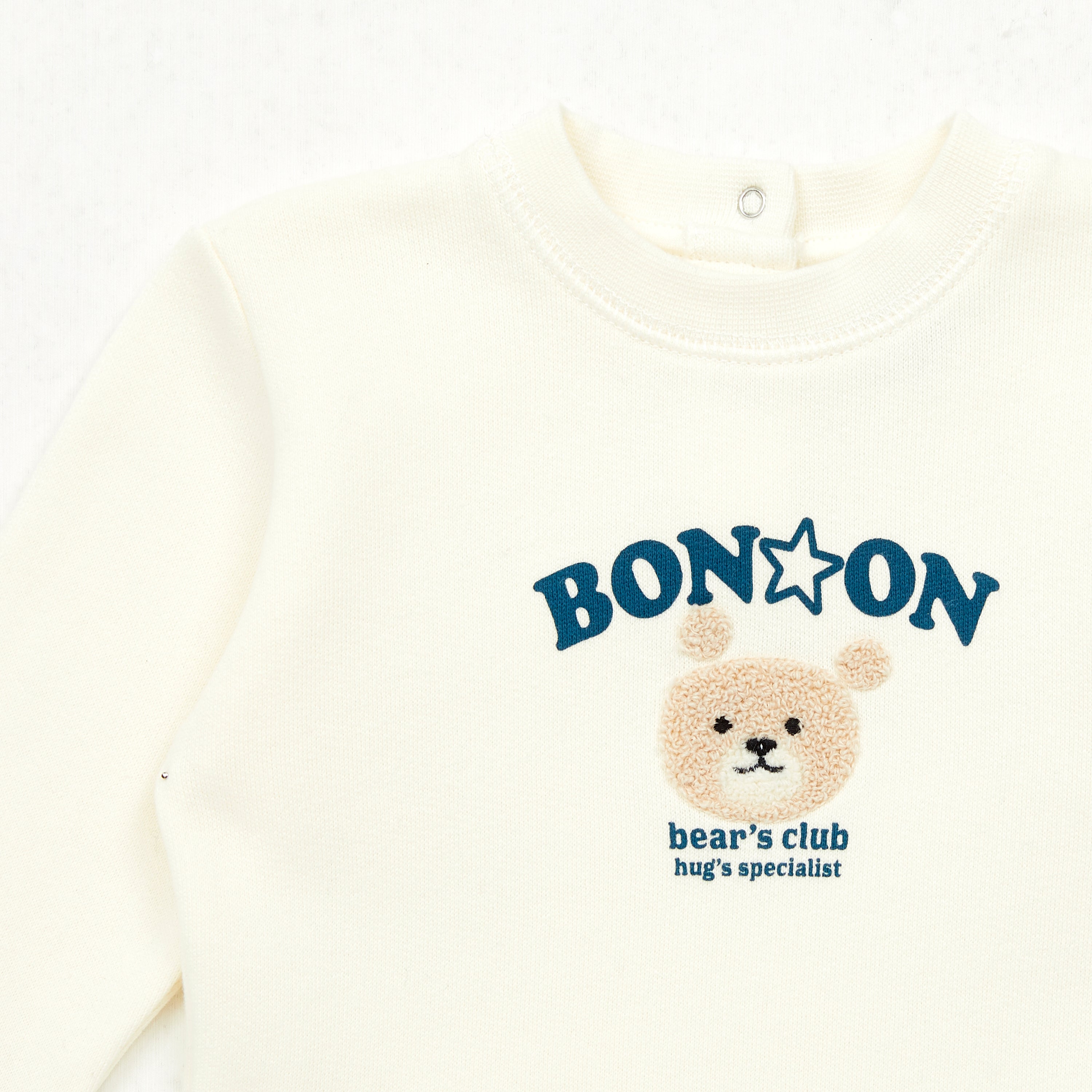 Baby Boys & Girls White Logo Cotton Sweatshirt