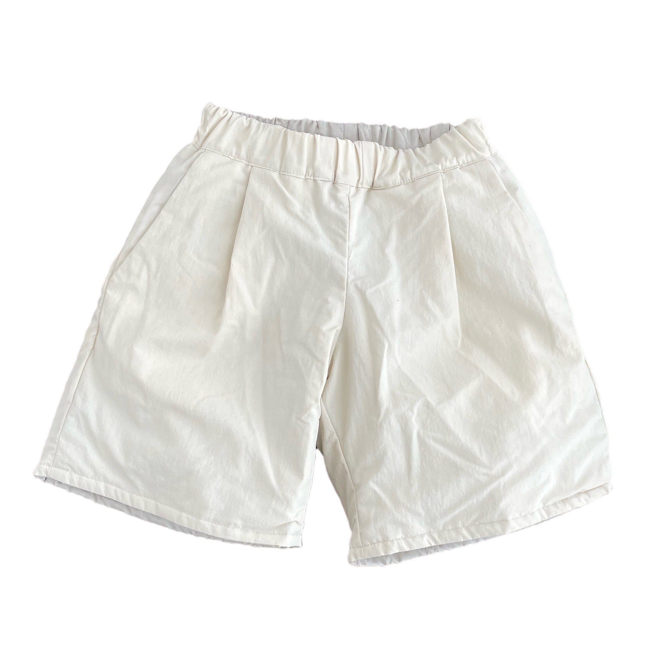 Boys & Girls White Reversible Shorts