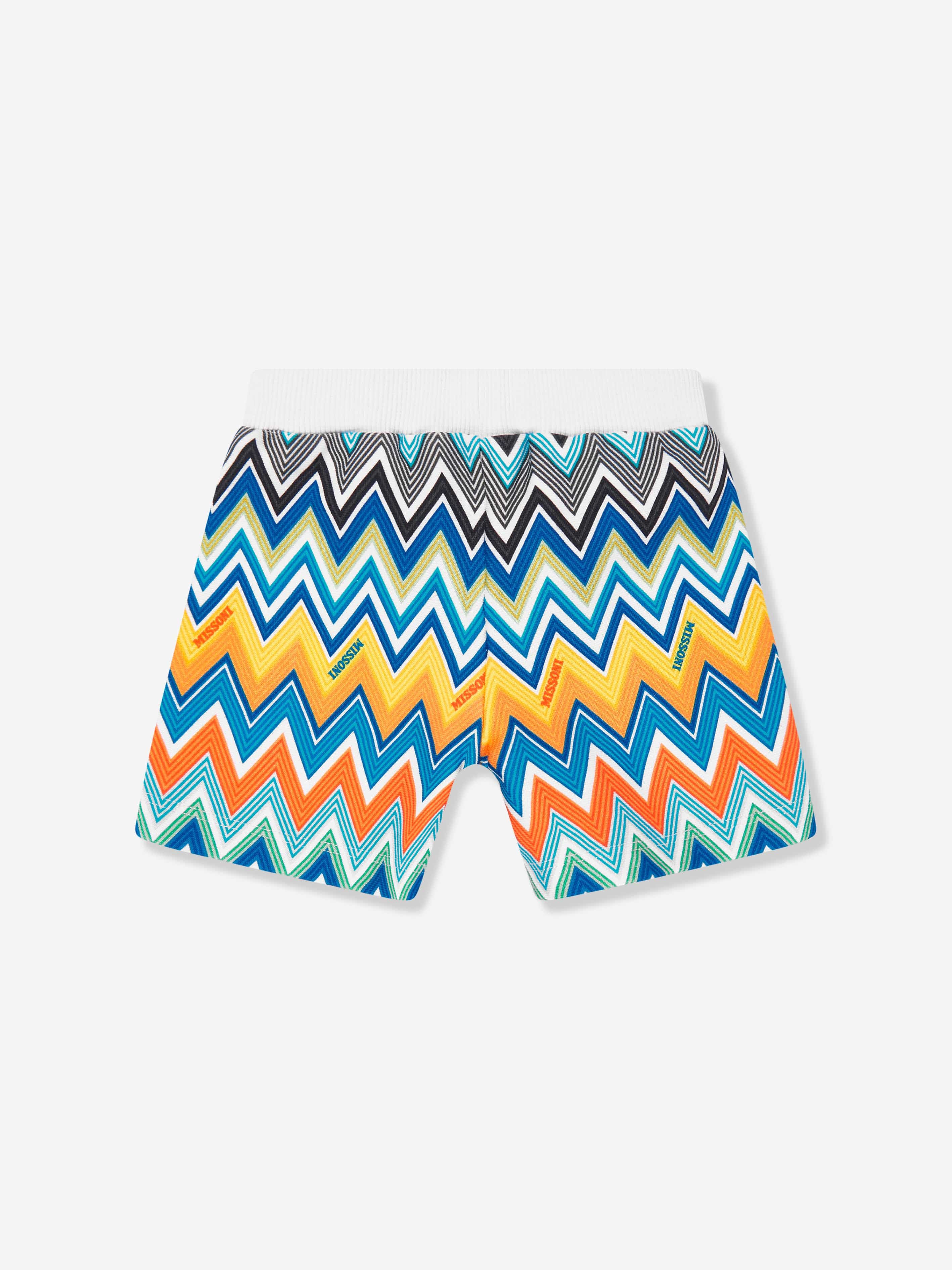Baby Boys Zigzag Jersey Shorts in Blue