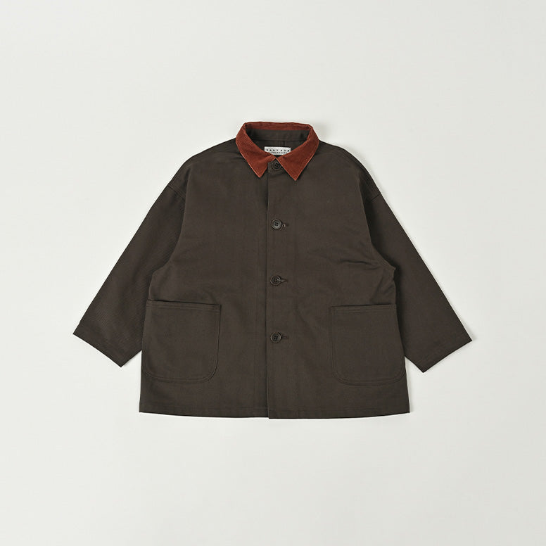 Boys & Girls Dark Brown Cotton Coat