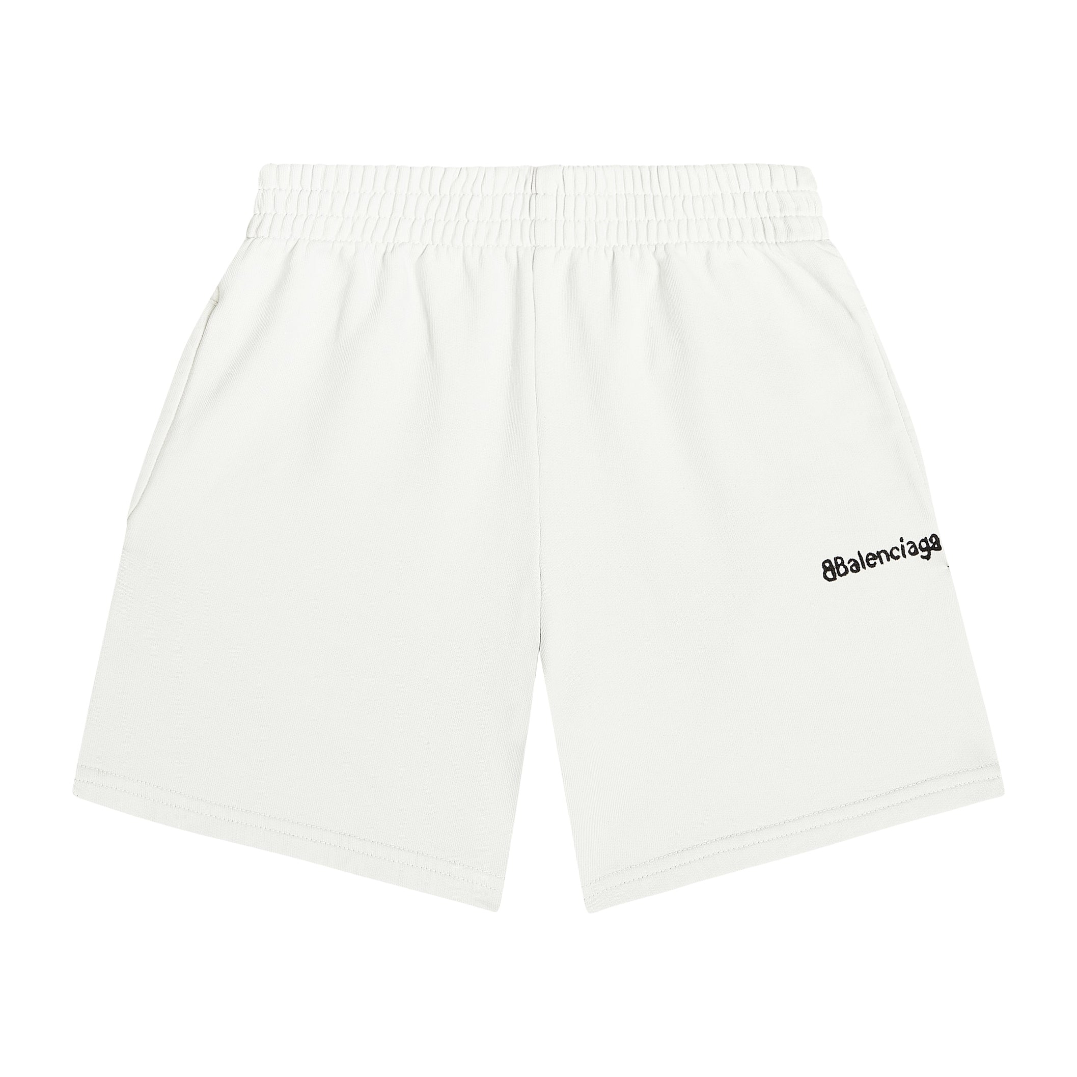 Boys & Girls White Logo Cotton Shorts