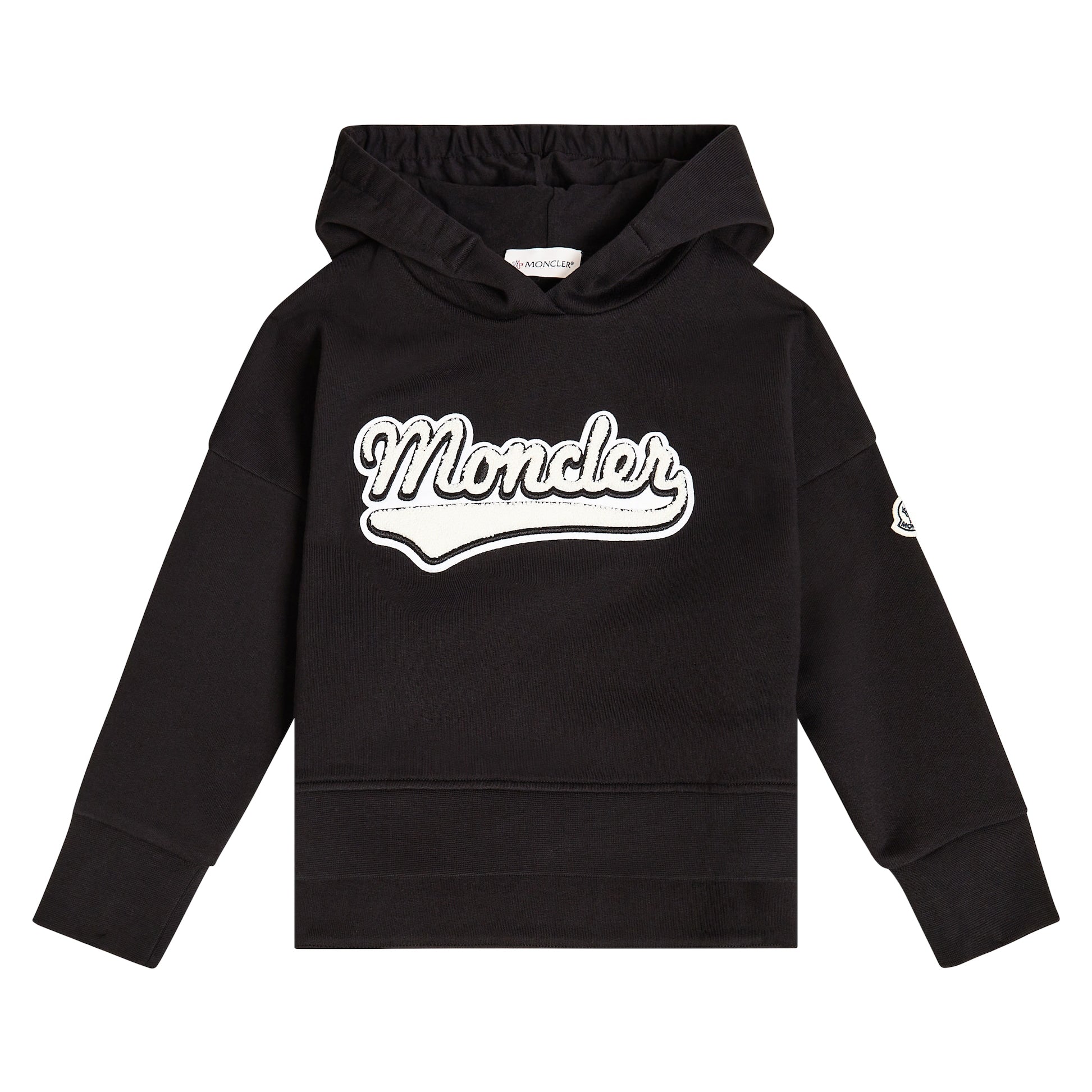 Girls Black Logo Hooded Sweatshirt