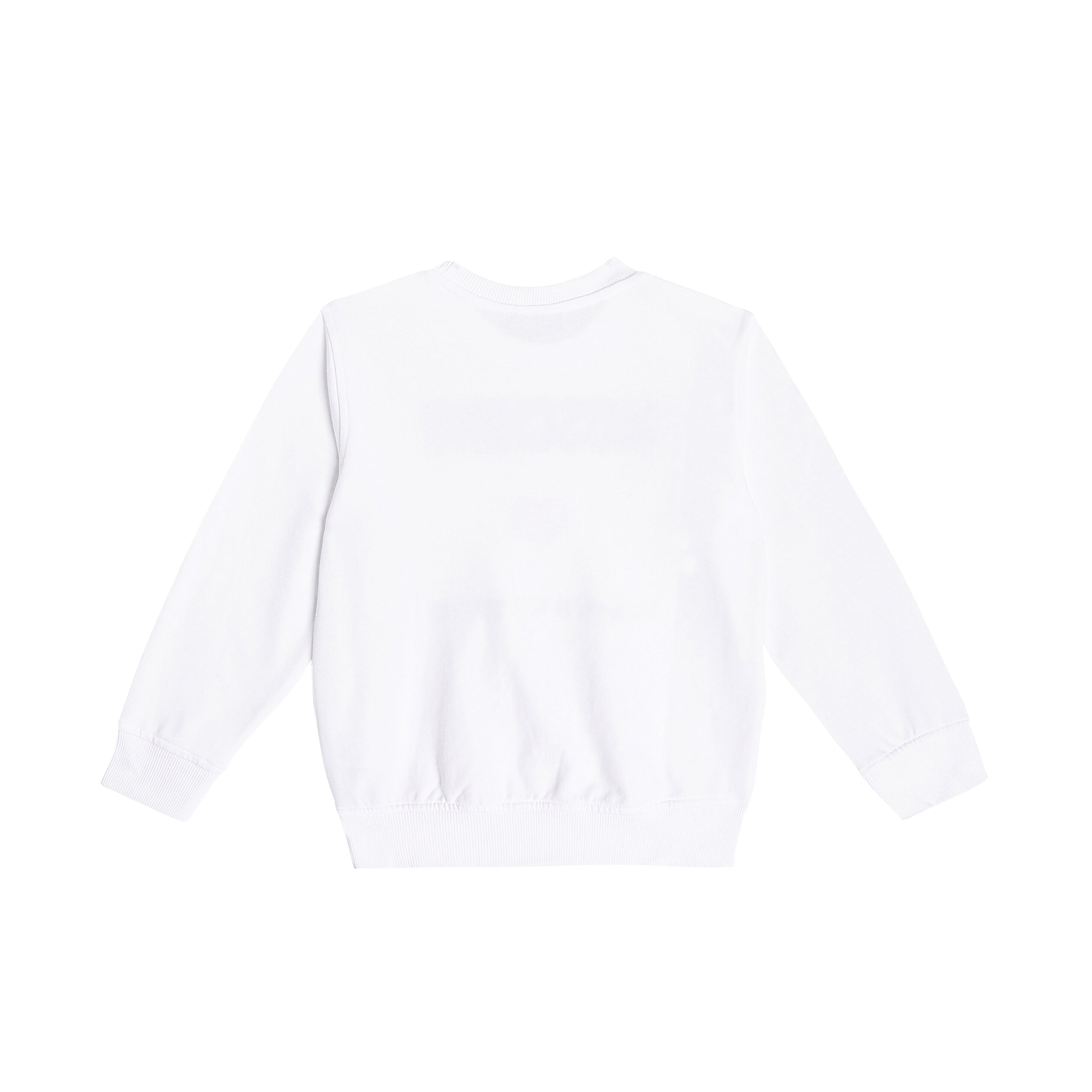 Boys & Girls White Logo Cotton Sweatshirt