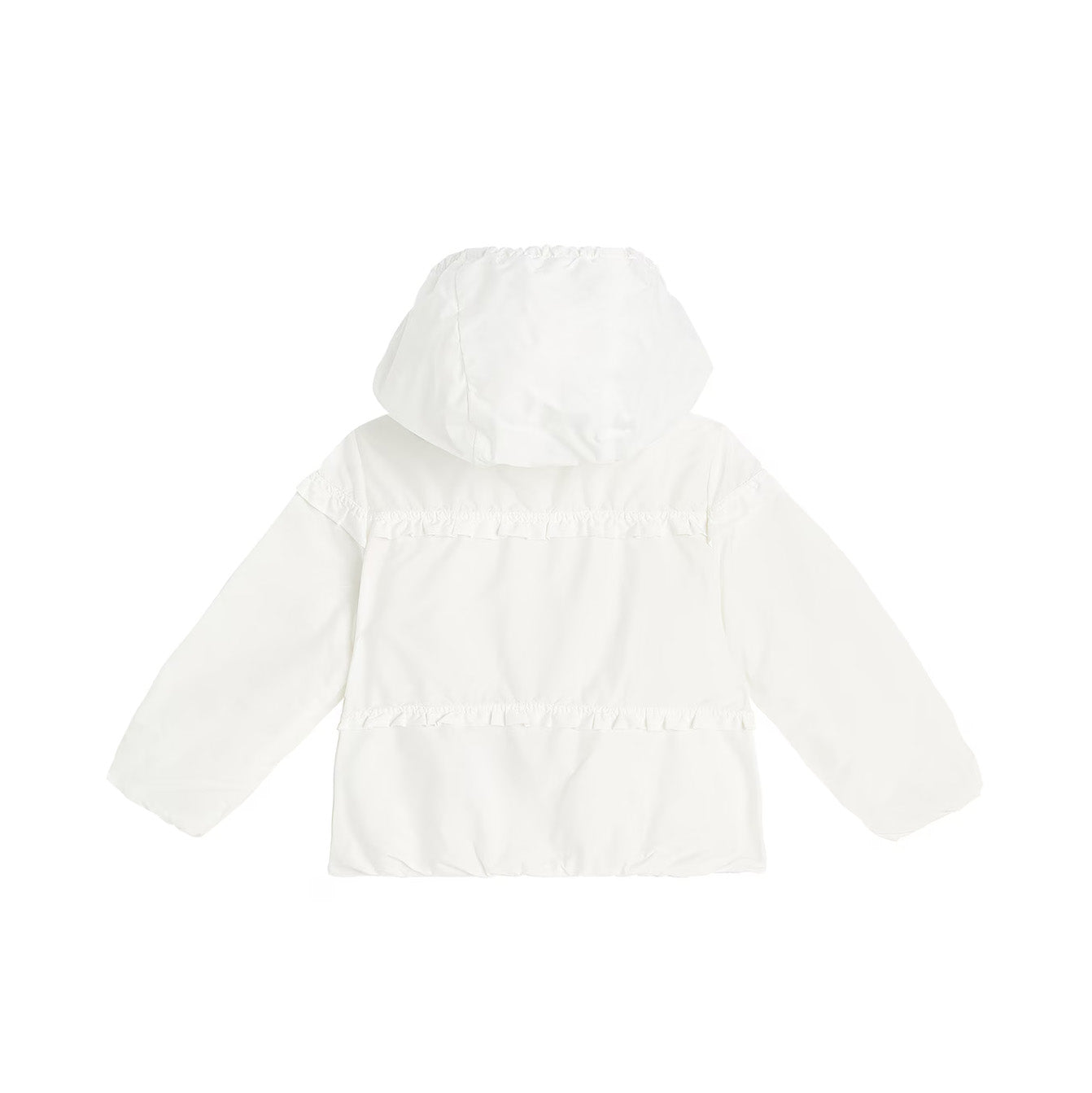 Baby Girls White Zip-Up Jacket