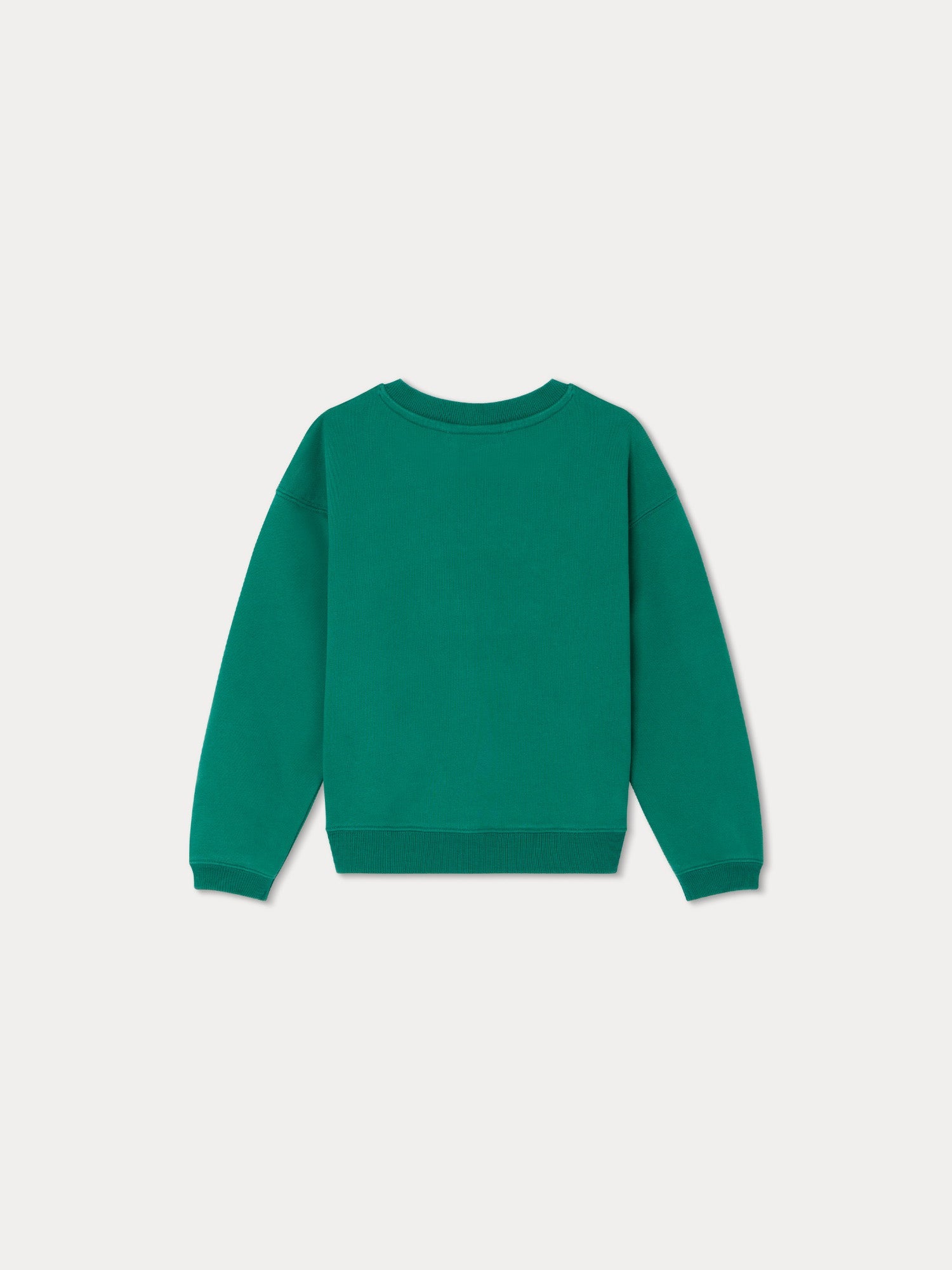 Boys & Girls Green Logo Cotton Sweatshirt