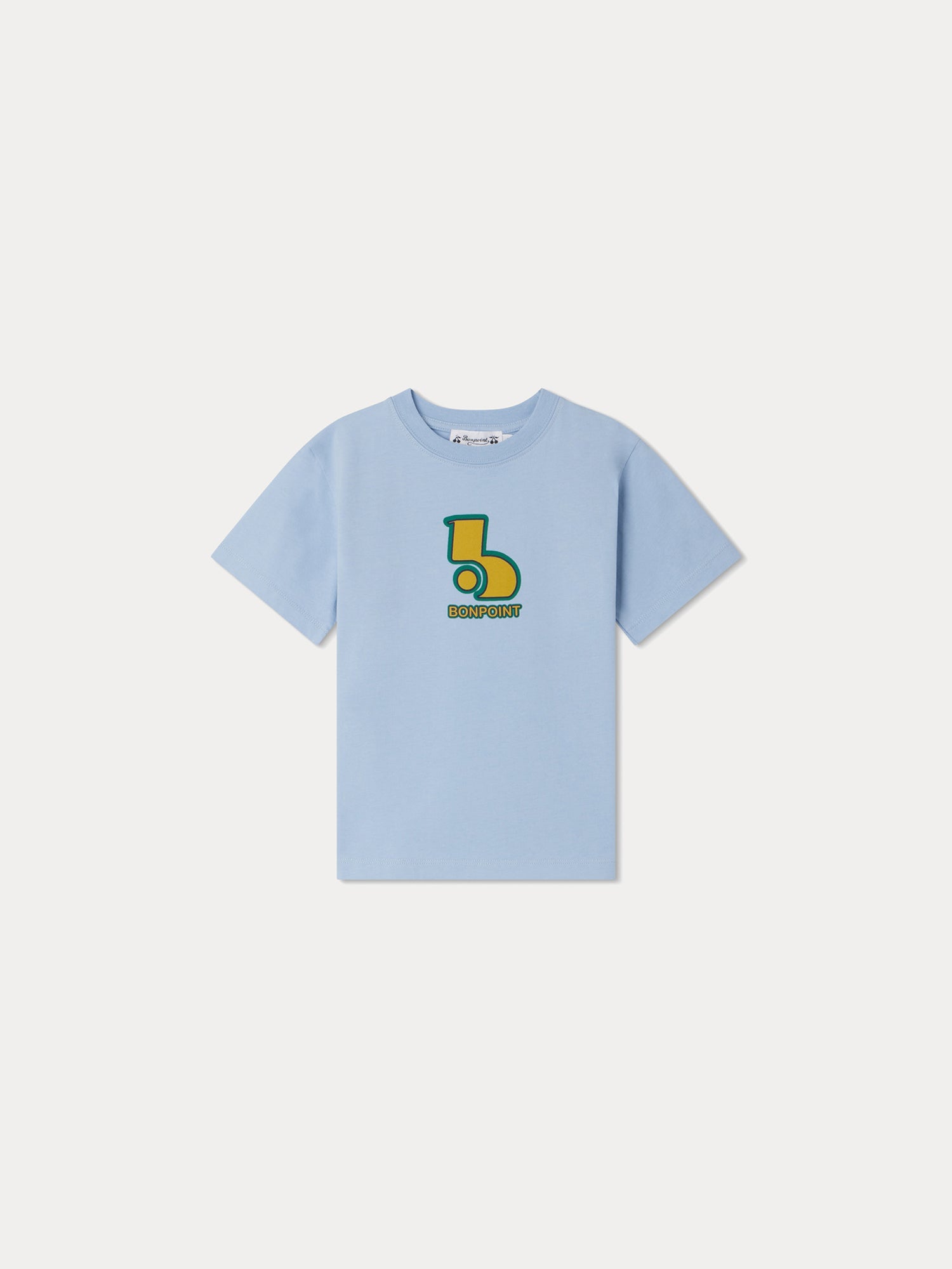 Boys Blue Logo Cotton T-Shirt