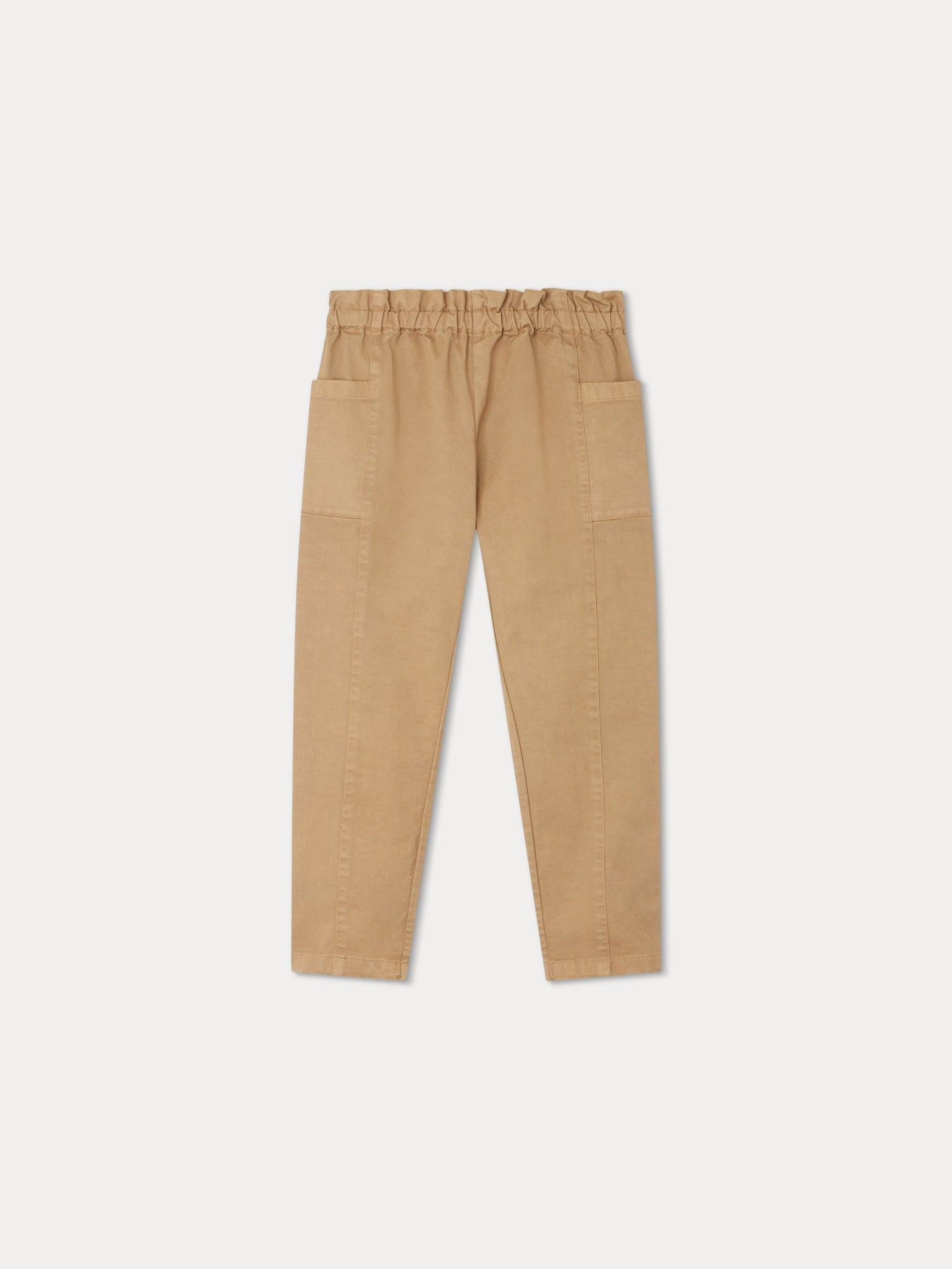 Girls Beige Cotton Trousers