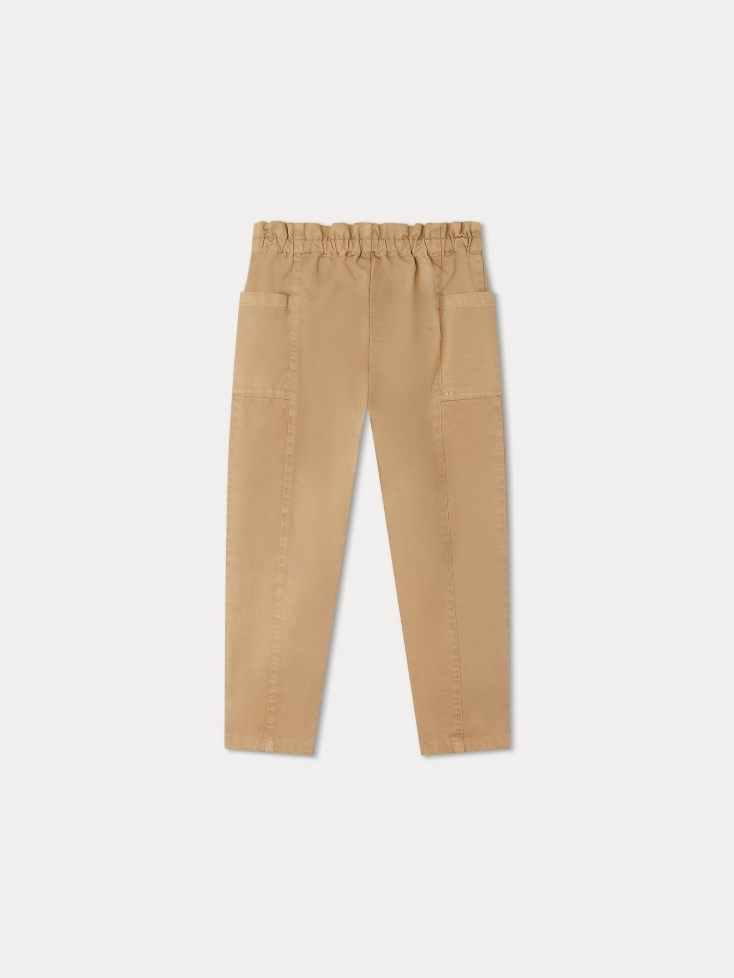 Girls Beige Cotton Trousers