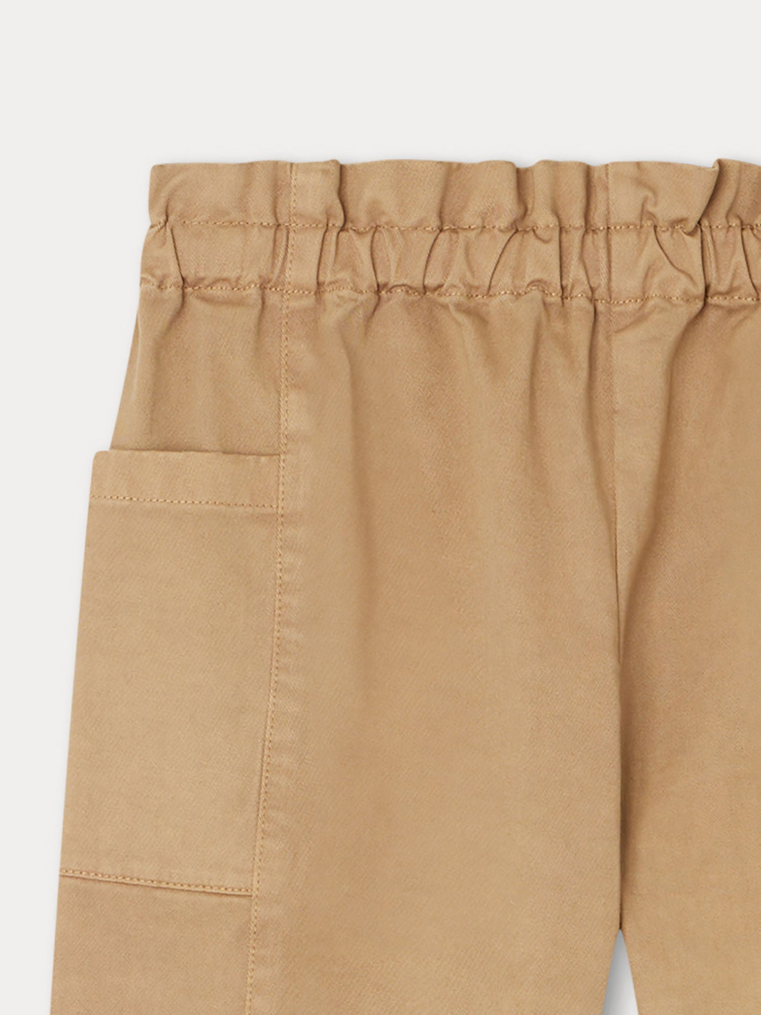 Girls Beige Cotton Trousers