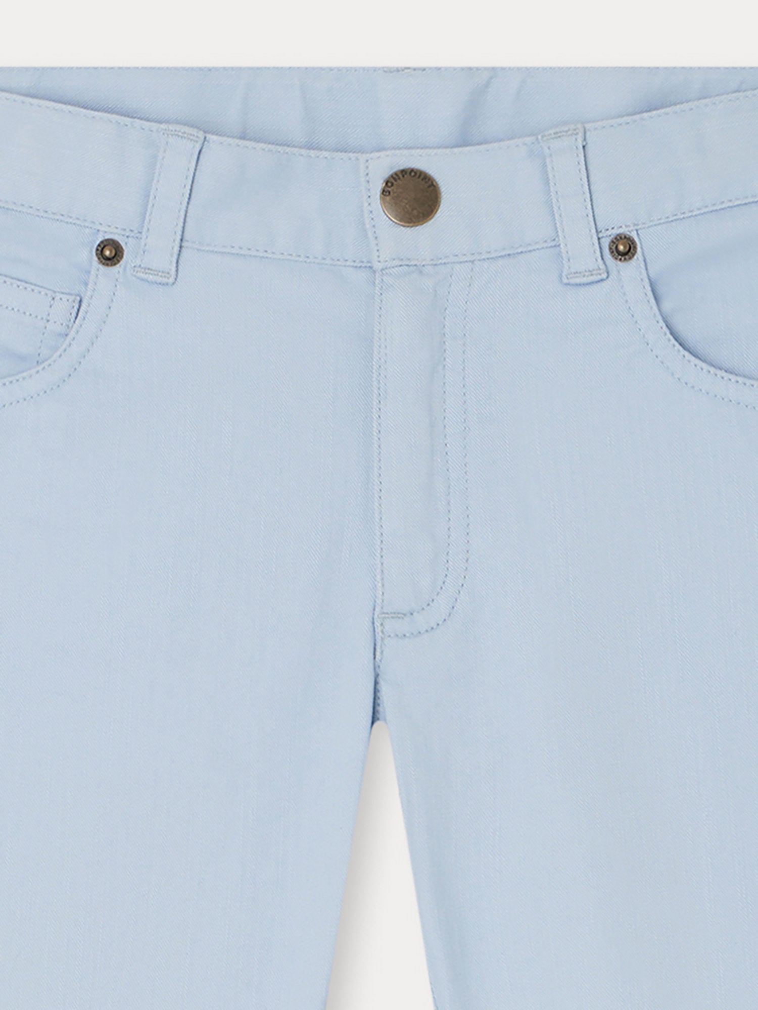 Boys Light Blue Cotton Trousers