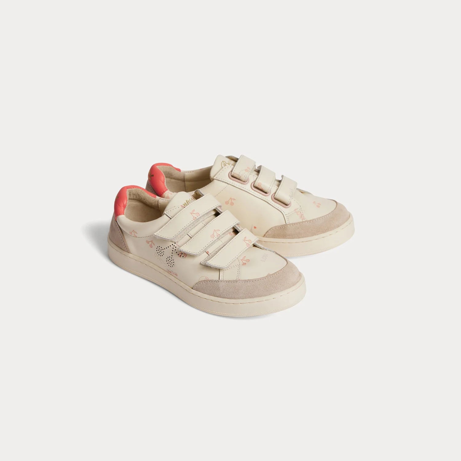 Boys & Girls Beige Velcro Shoes