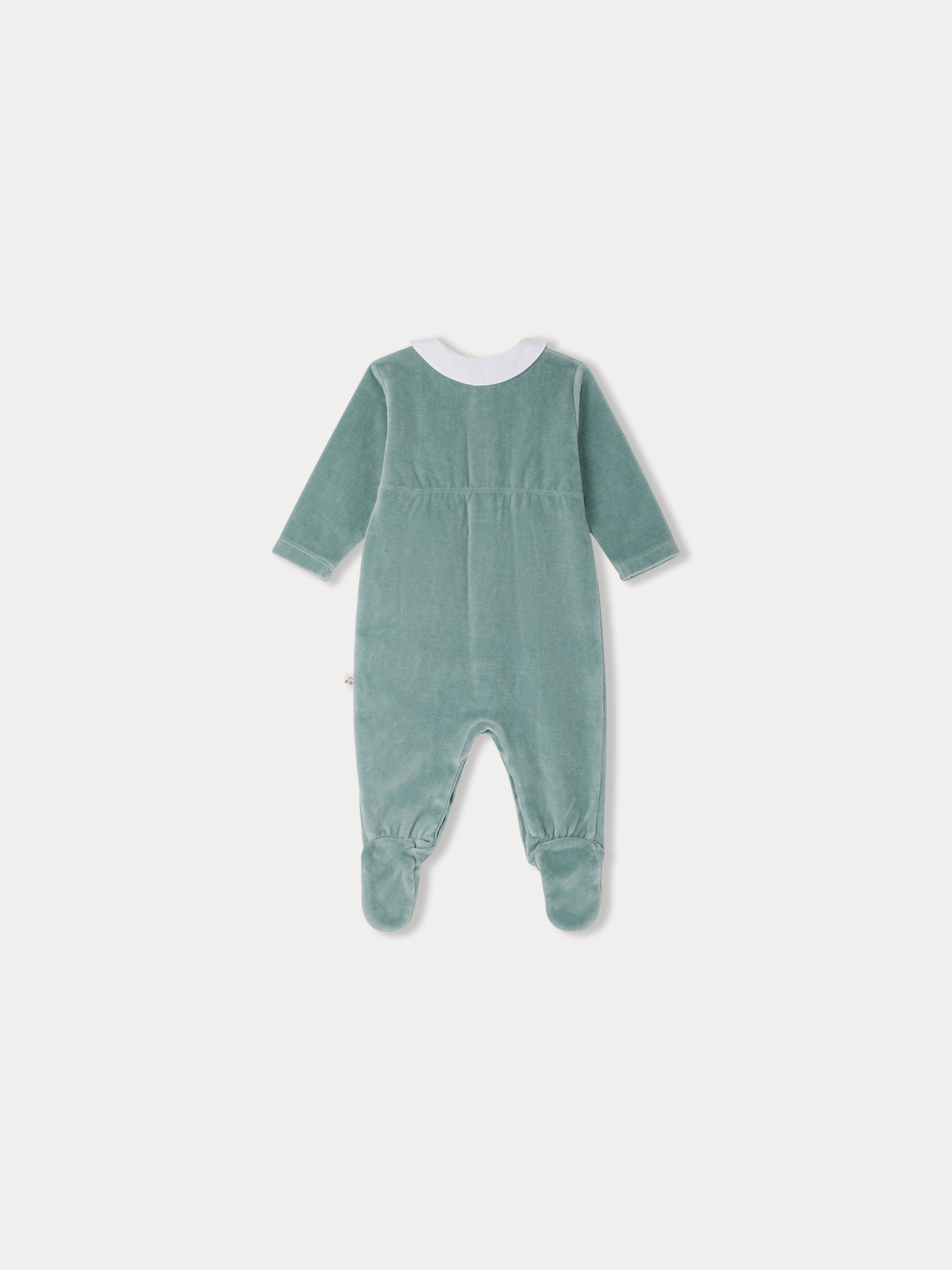 Baby Boys & Girls Green Cotton Babysuit