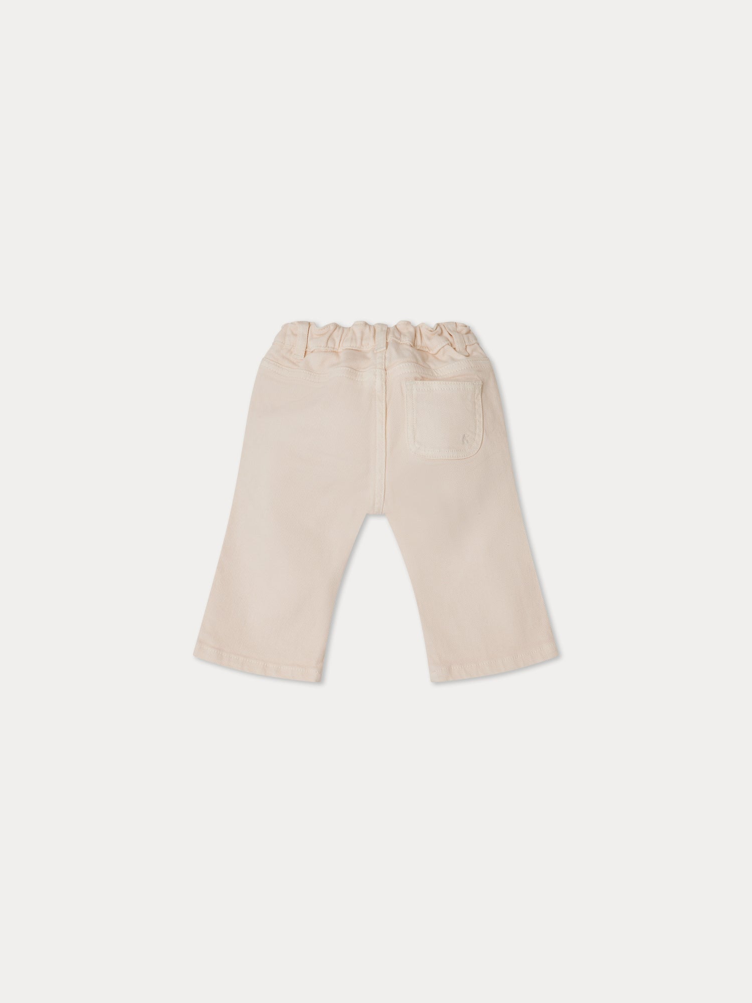 Baby Girls White Cotton Trousers