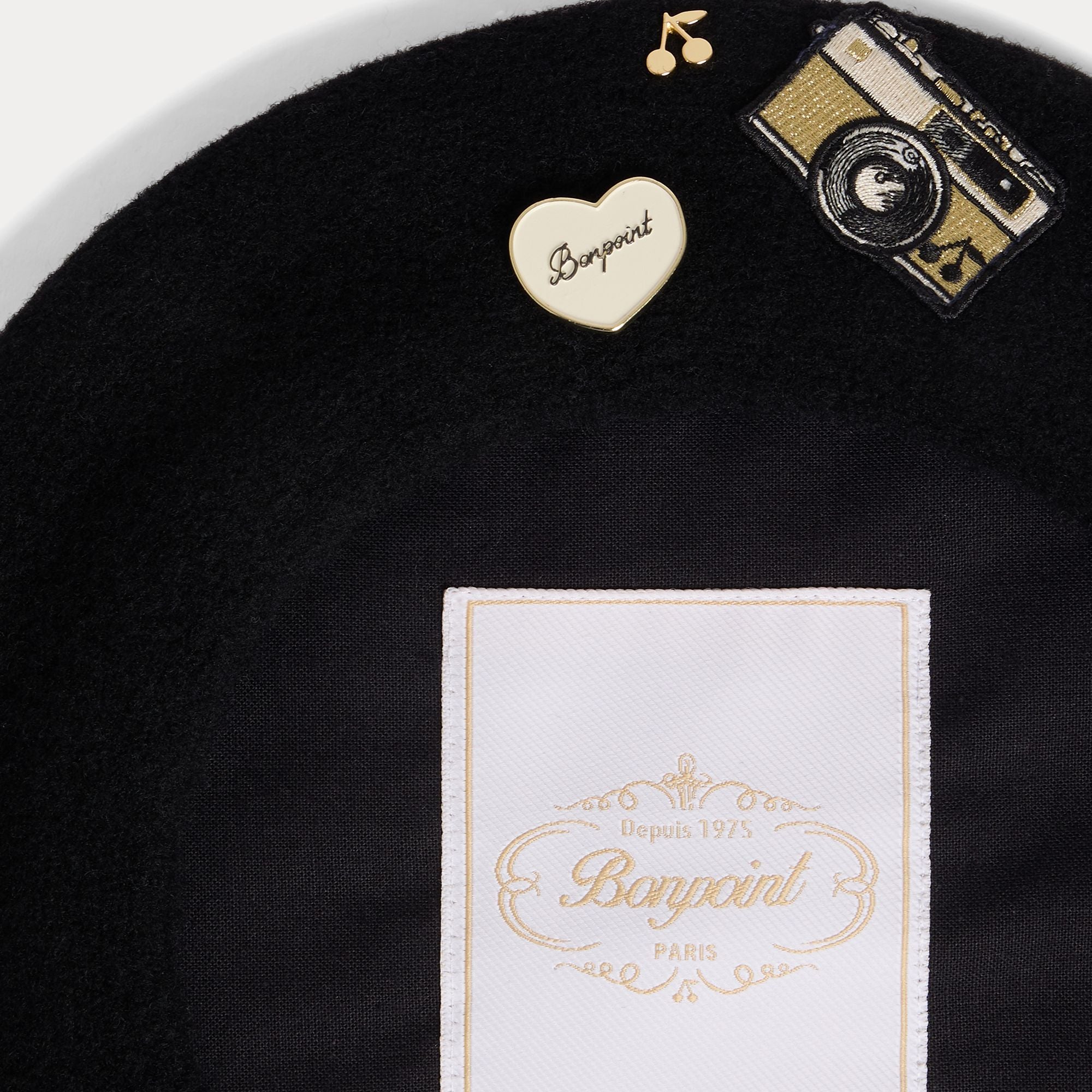 Girls Black Wool Beret Hat(Bonpoint x Laulhère Tékla)