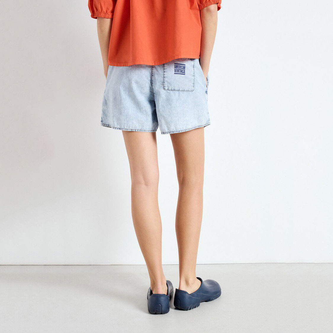 Women Light Blue Denim Shorts