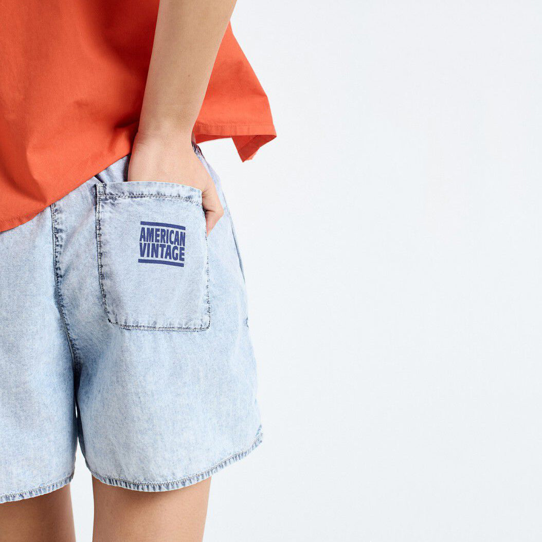 Women Light Blue Denim Shorts
