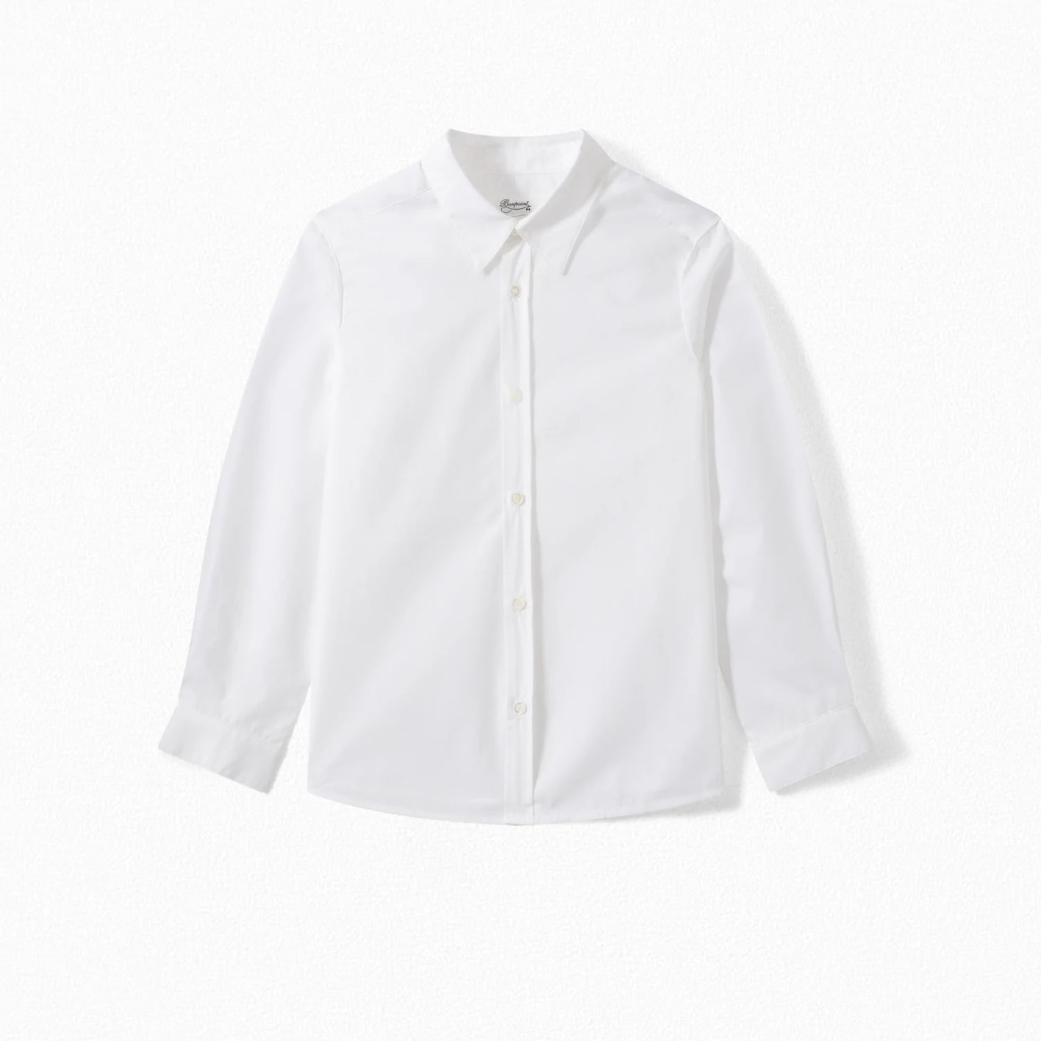 Boys White Cotton Shirt