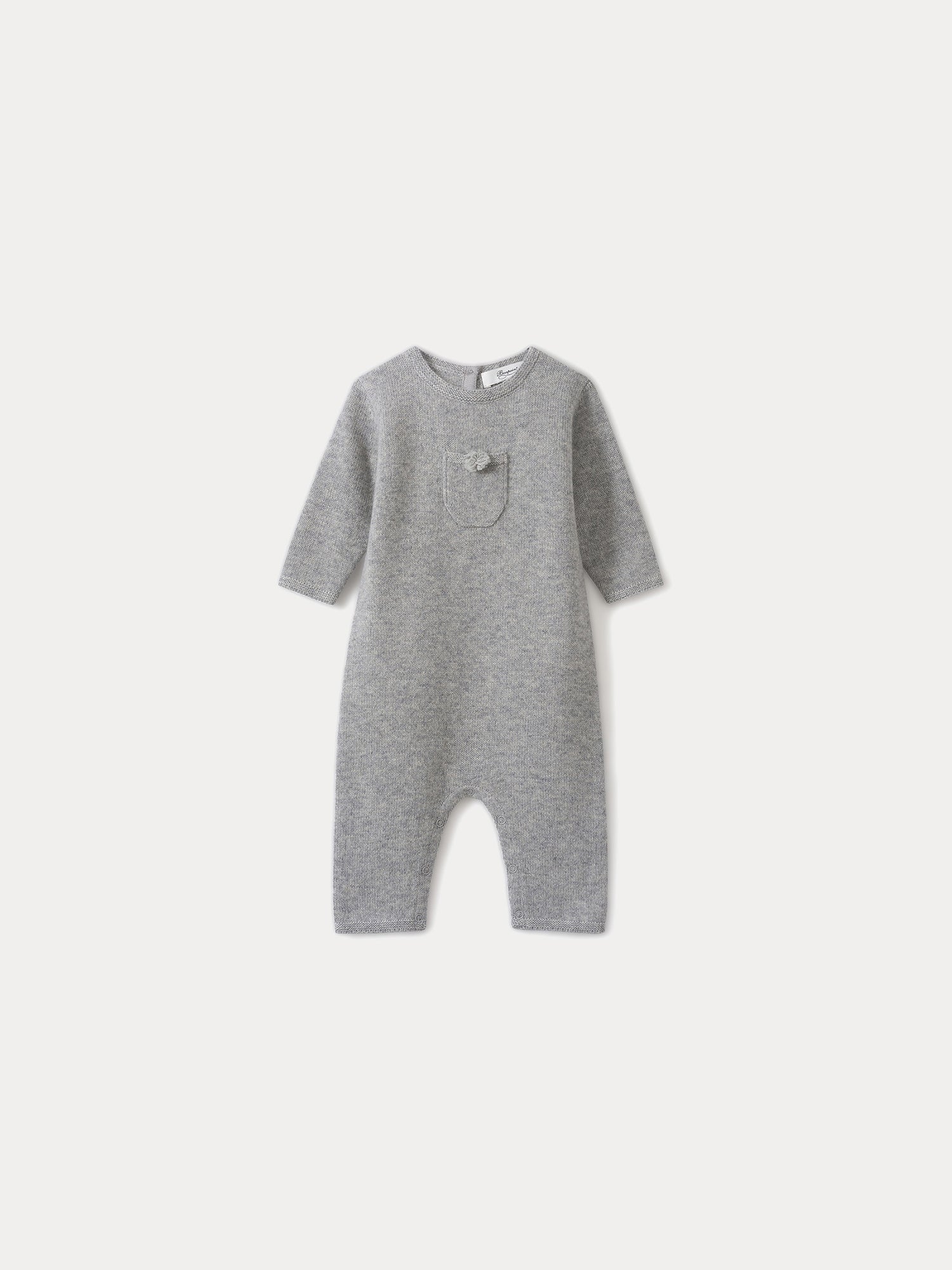 Baby Boys & Girls Grey Cashmere Babysuit