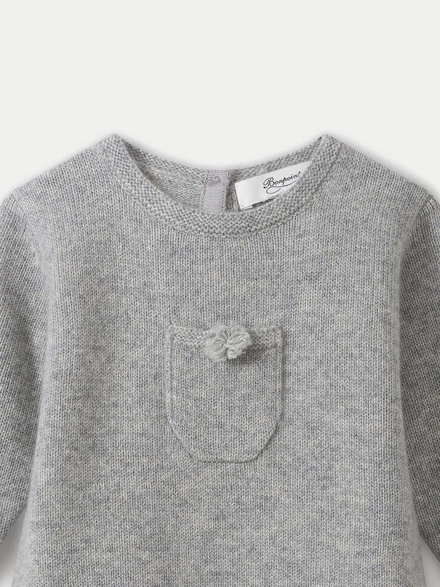 Baby Boys & Girls Grey Cashmere Babysuit