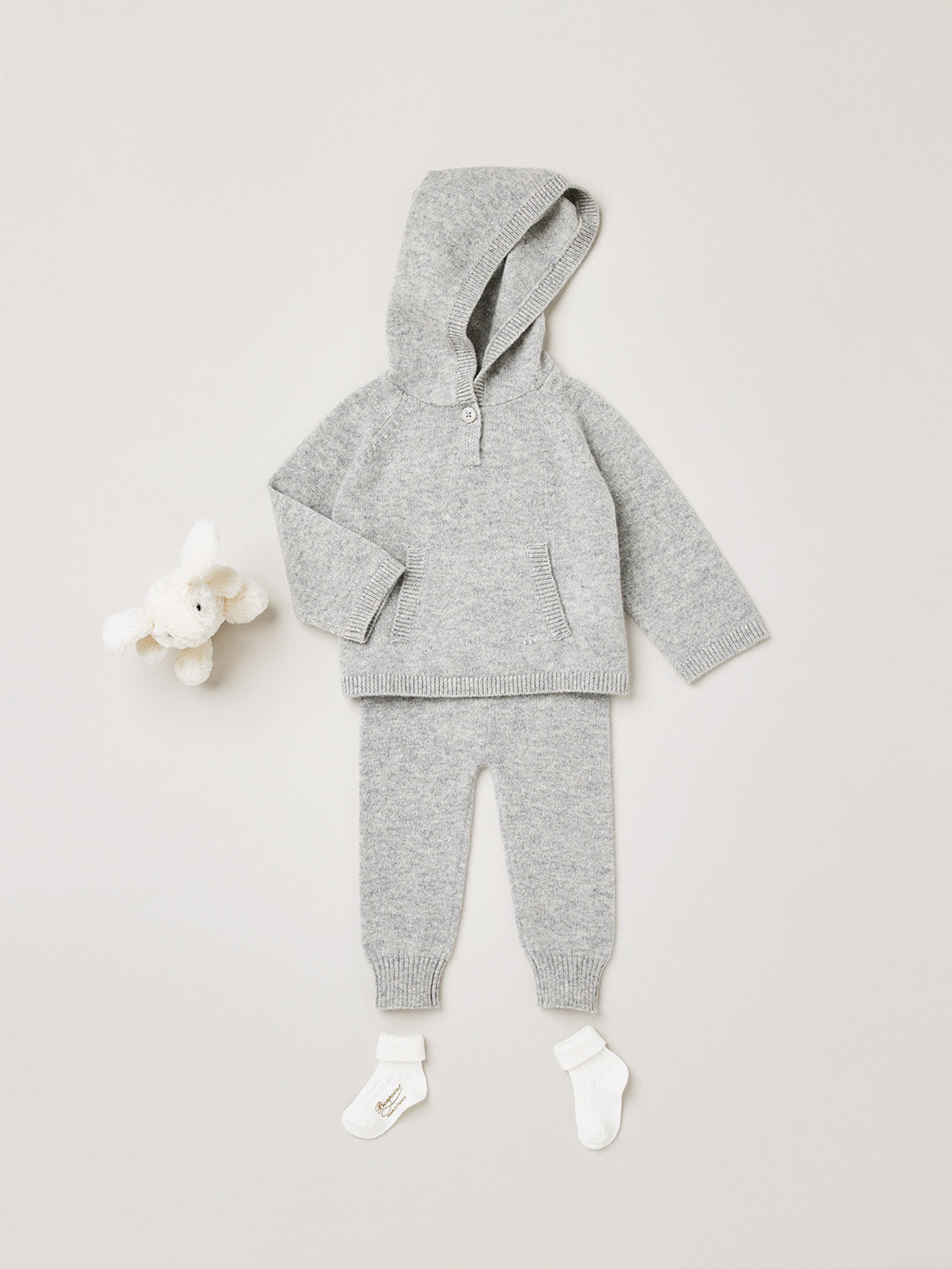 Baby Boys & Girls Grey Cashmere Leggings