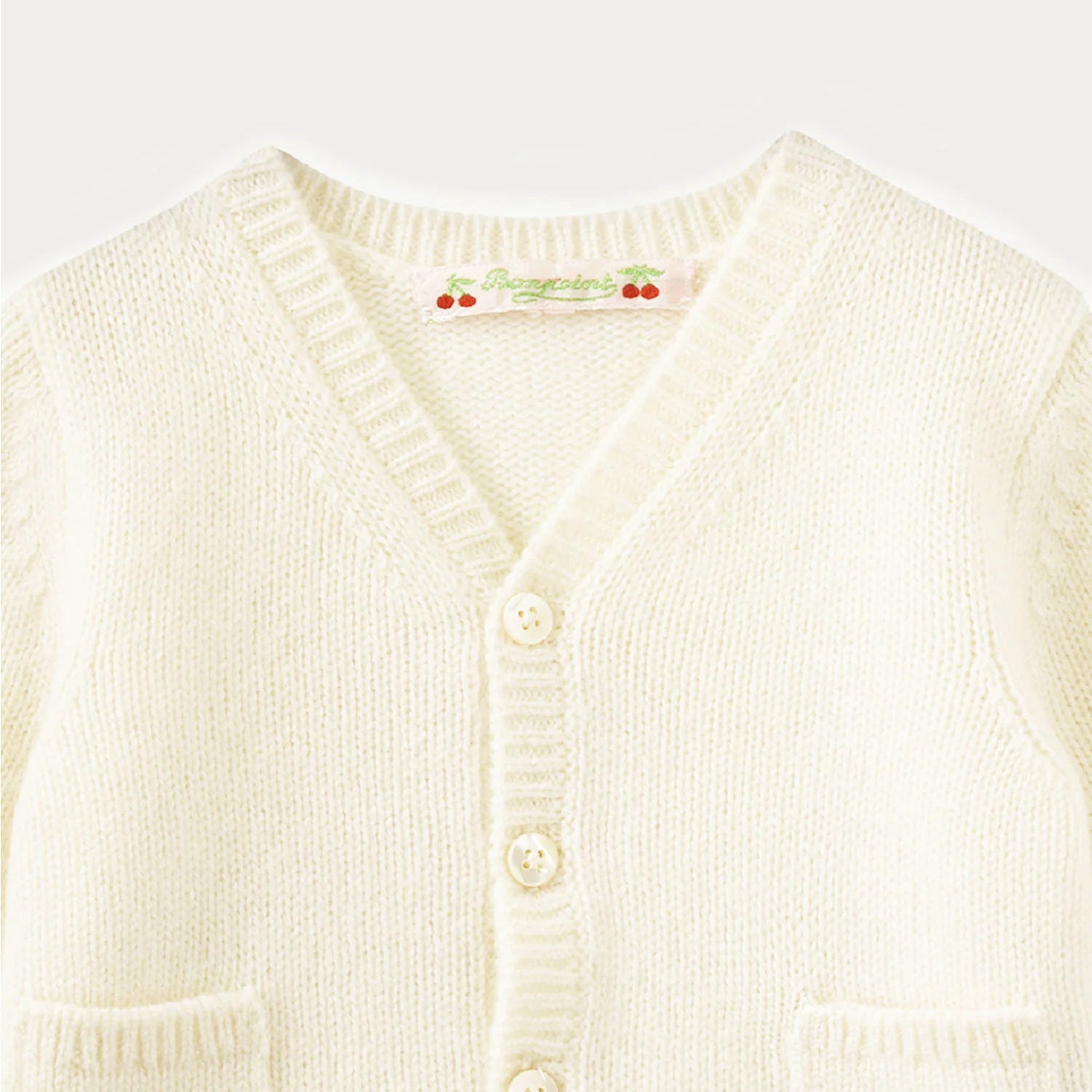 Baby Boys & Girls White Cashmere Cardigan