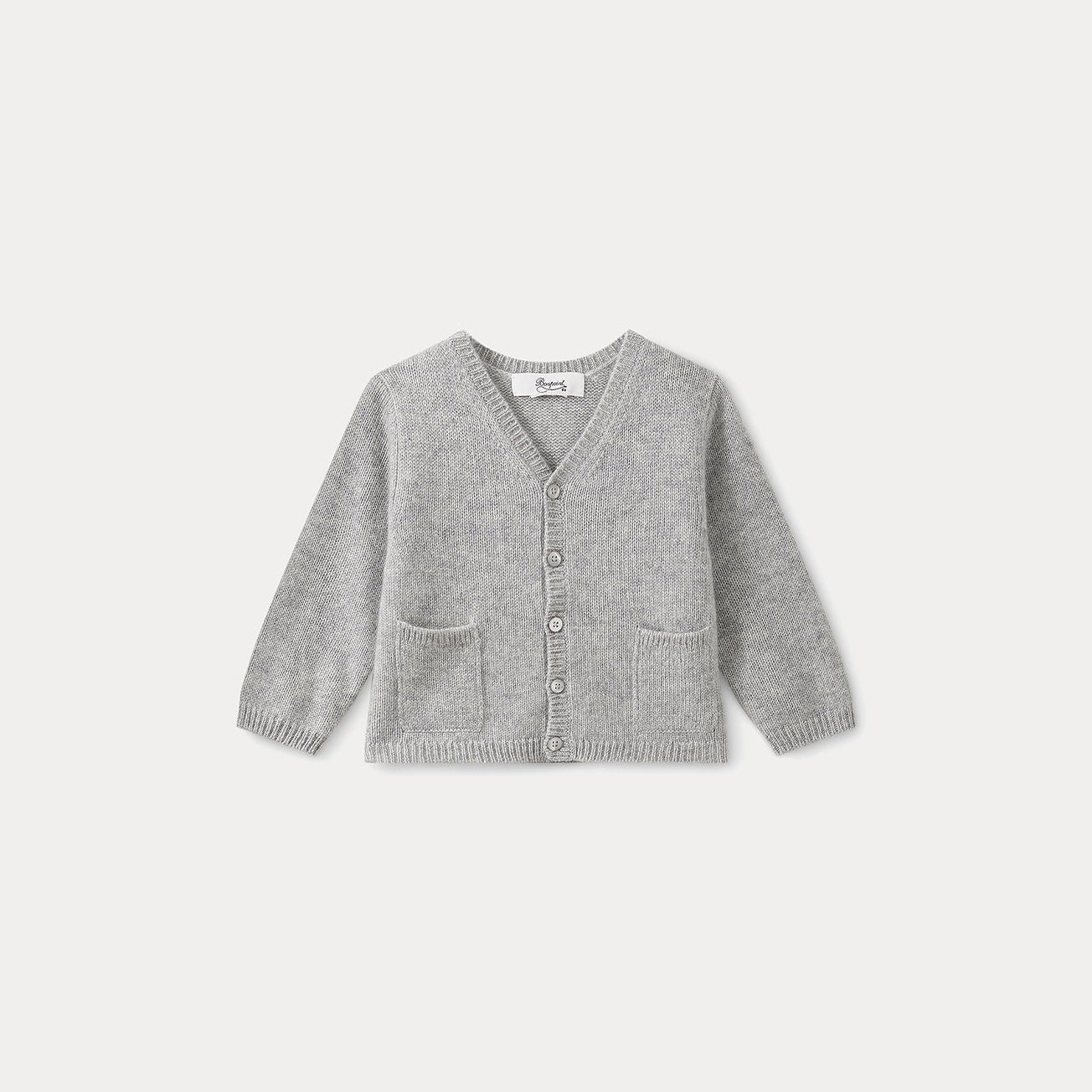 Baby Boys & Girls Grey Cashmere Cardigan